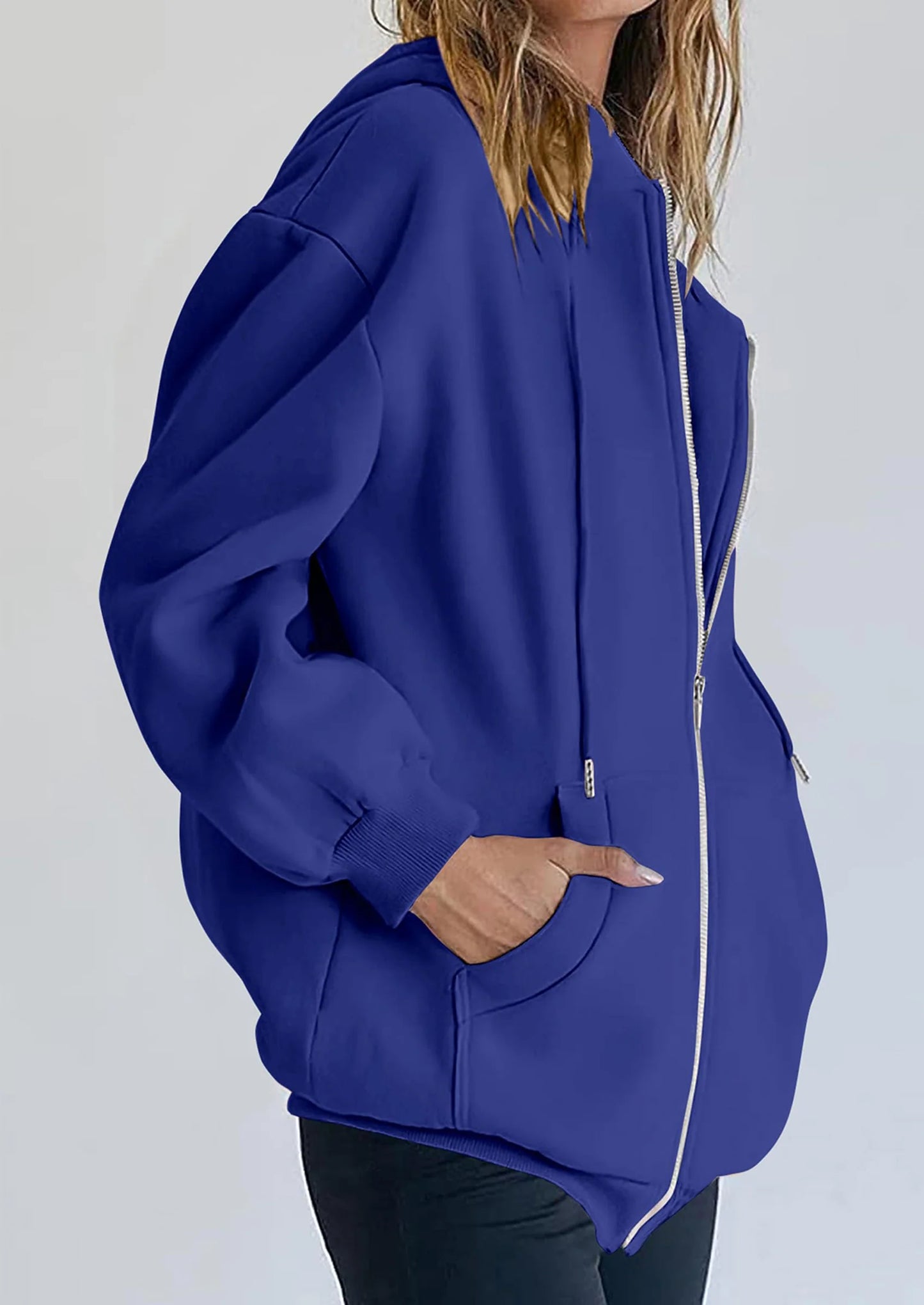 Women's Zip Up Y2K Hoodies Casual Long Sleeve Sweatshirts Fall Spring Track Jackets with Pockets
