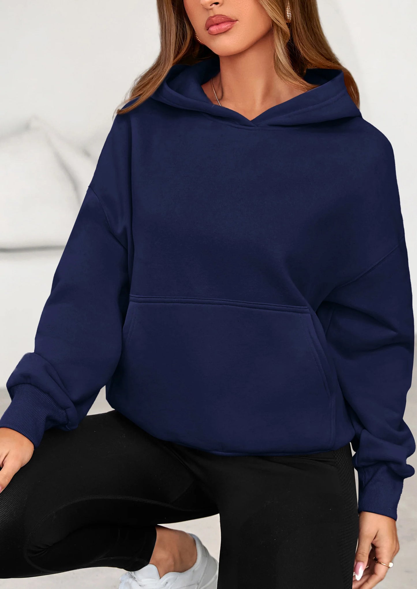 Women's Fall Hooded Sweatshirts Long Sleeve Half Zip Cropped Hoodies Pullover Winter Fashion Clothes