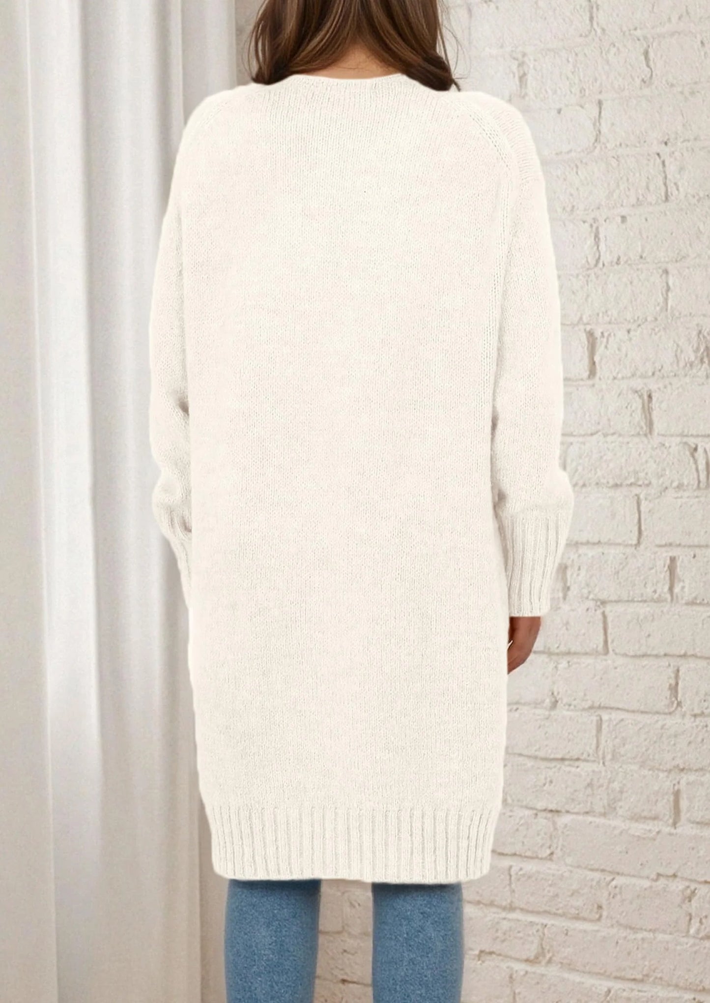 Fall Long Sleeve Cardigan Sweaters for Women Trendy Winter Open Front Loose Knitted Cardigans with Pockets
