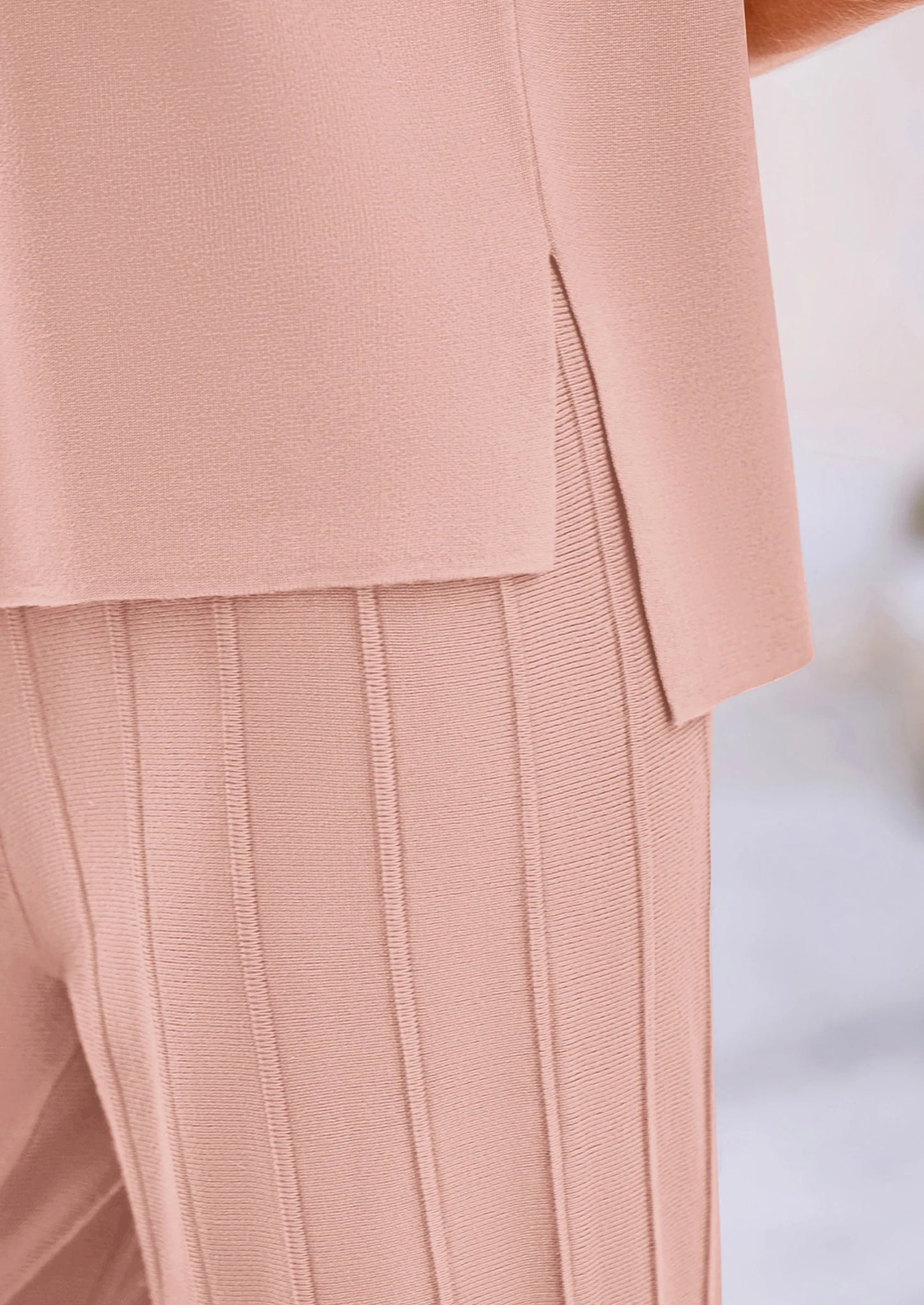 Women's 2 Piece Outfits Knit Loungewear High Low Pullover Tops and Wide Leg Pants Casual Sweater Sets Tracksuits