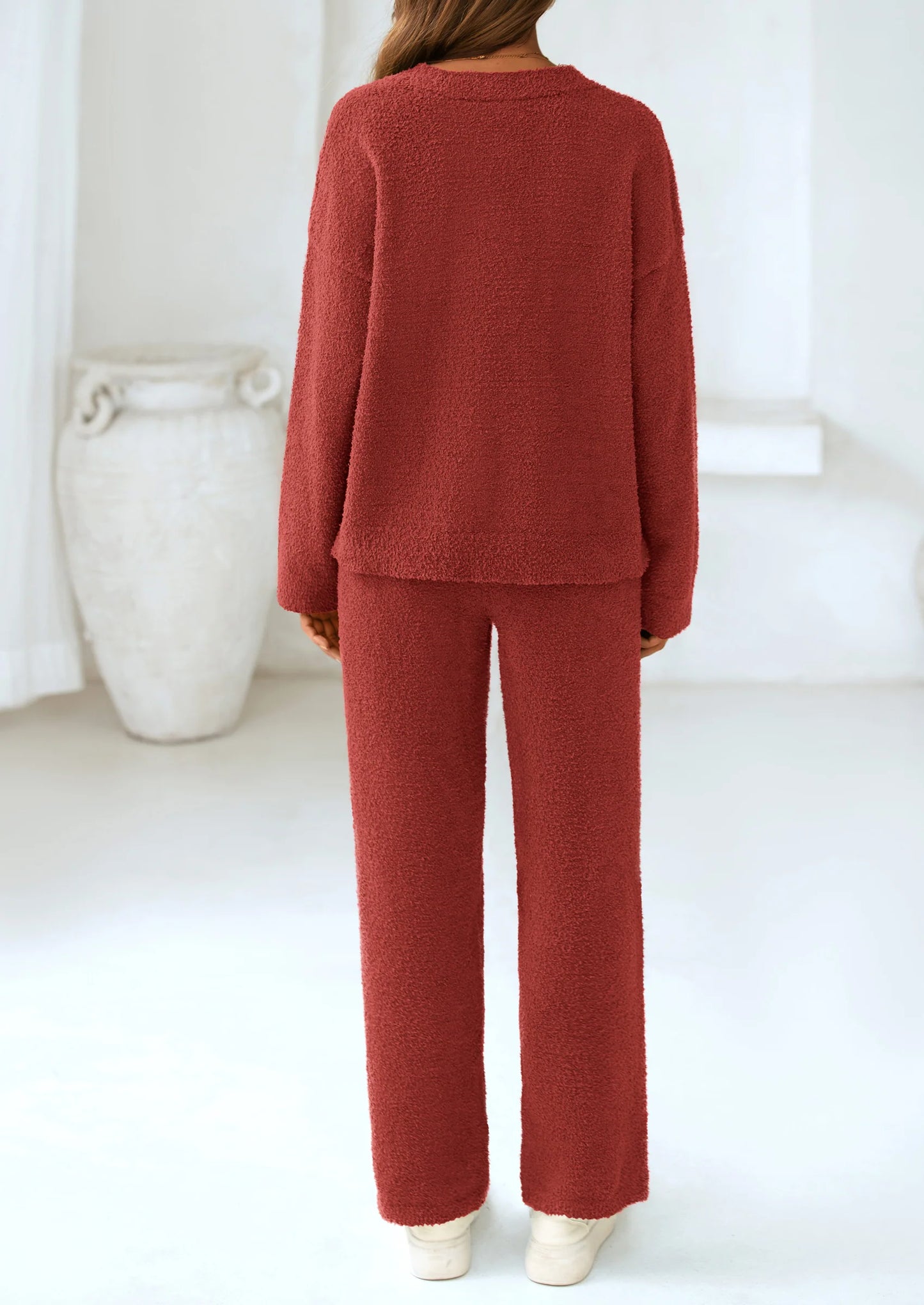 Lounge Sets for Women Two Piece Sweaters Pajama Set Fall Fashion Loungewear Outfits Matching Winter Clothes