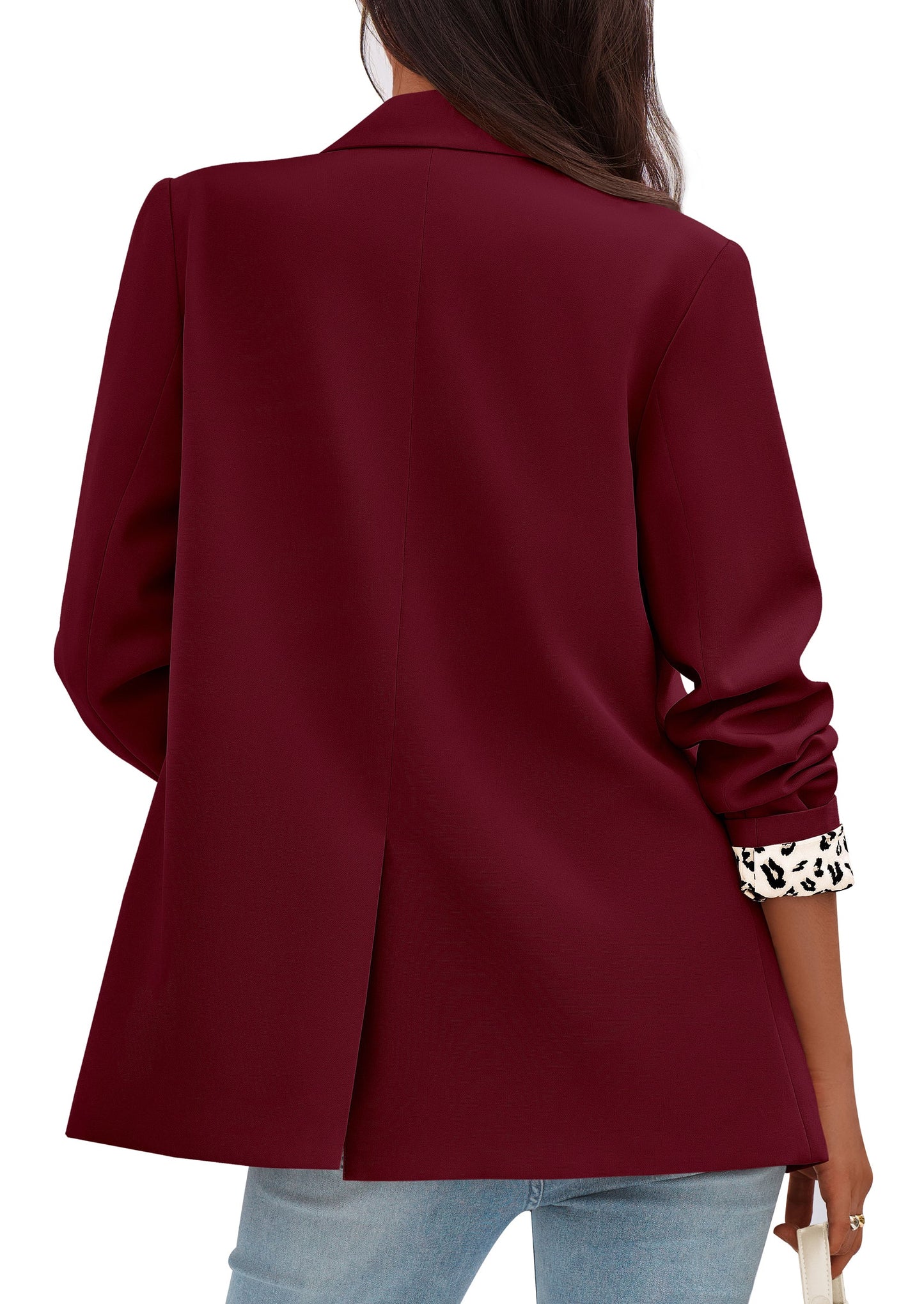 Blazers for Women Fall Work Office Suit Jackets Dressy Open Front Leopard Blazer Business Casual Outfits