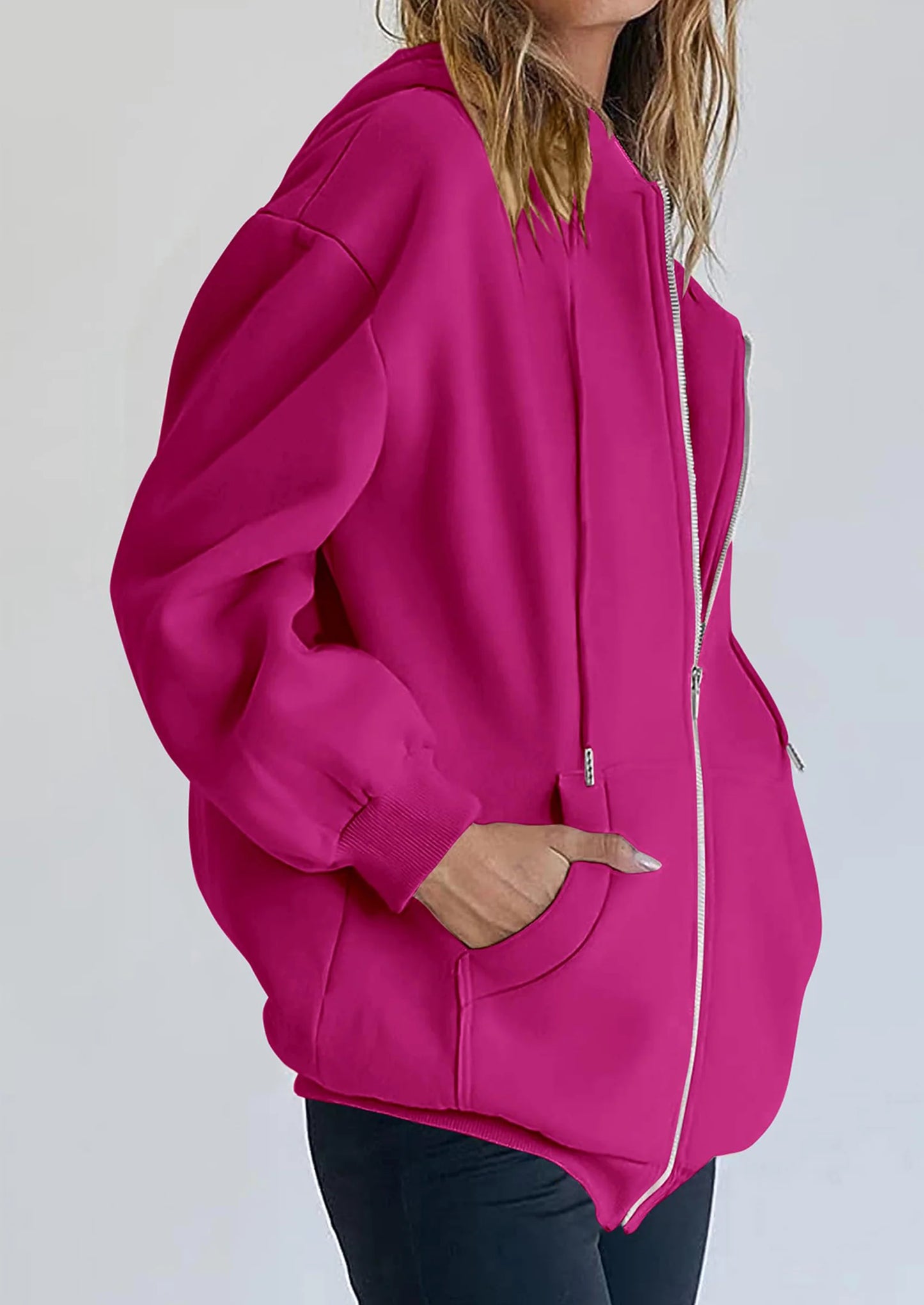 Women's Zip Up Y2K Hoodies Casual Long Sleeve Sweatshirts Fall Spring Track Jackets with Pockets
