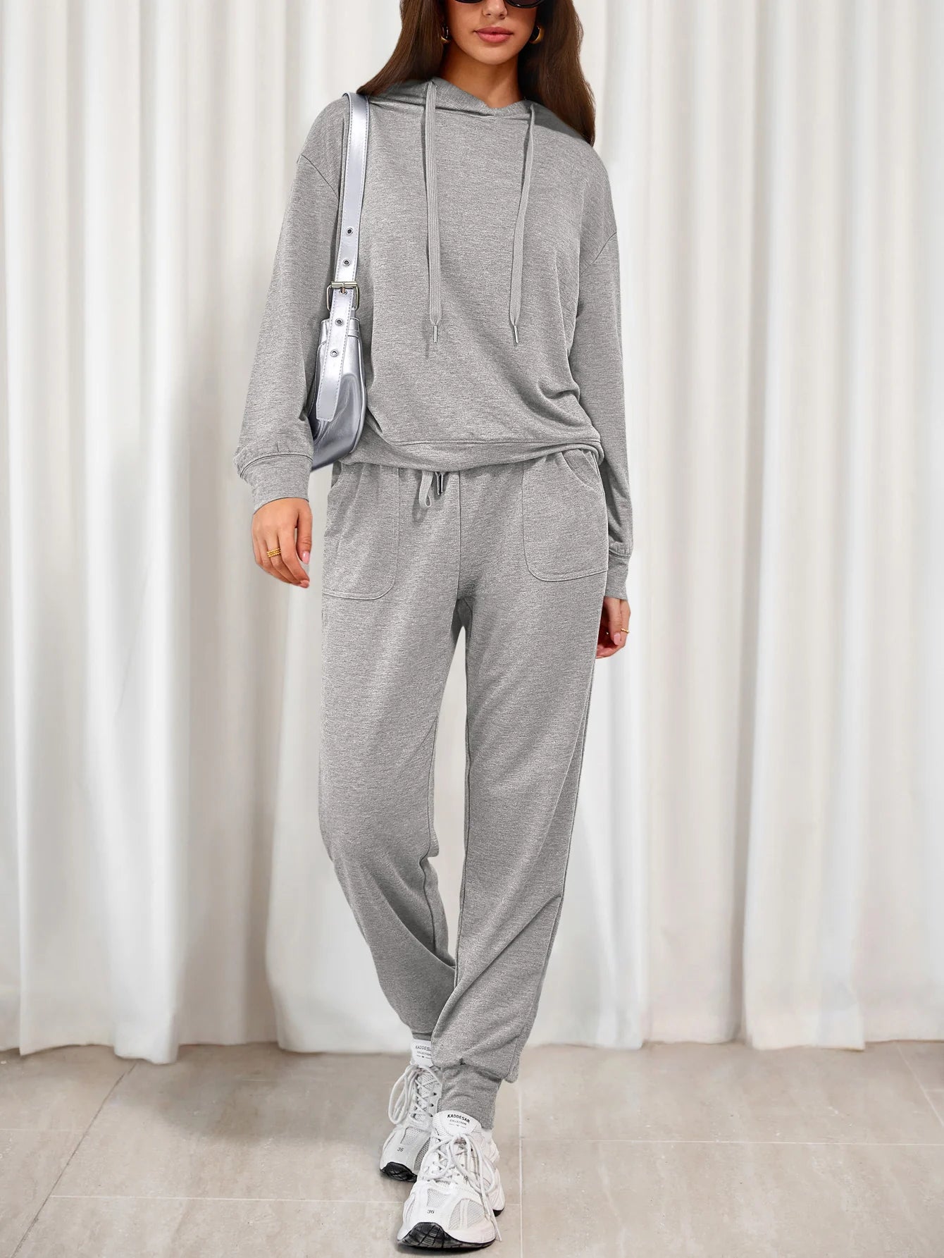 Women's Two Piece Outfits Sweatsuits Lounge Sets Hoodies Sweatshirt Joggers Sweatpants Fall Fashion Clothes