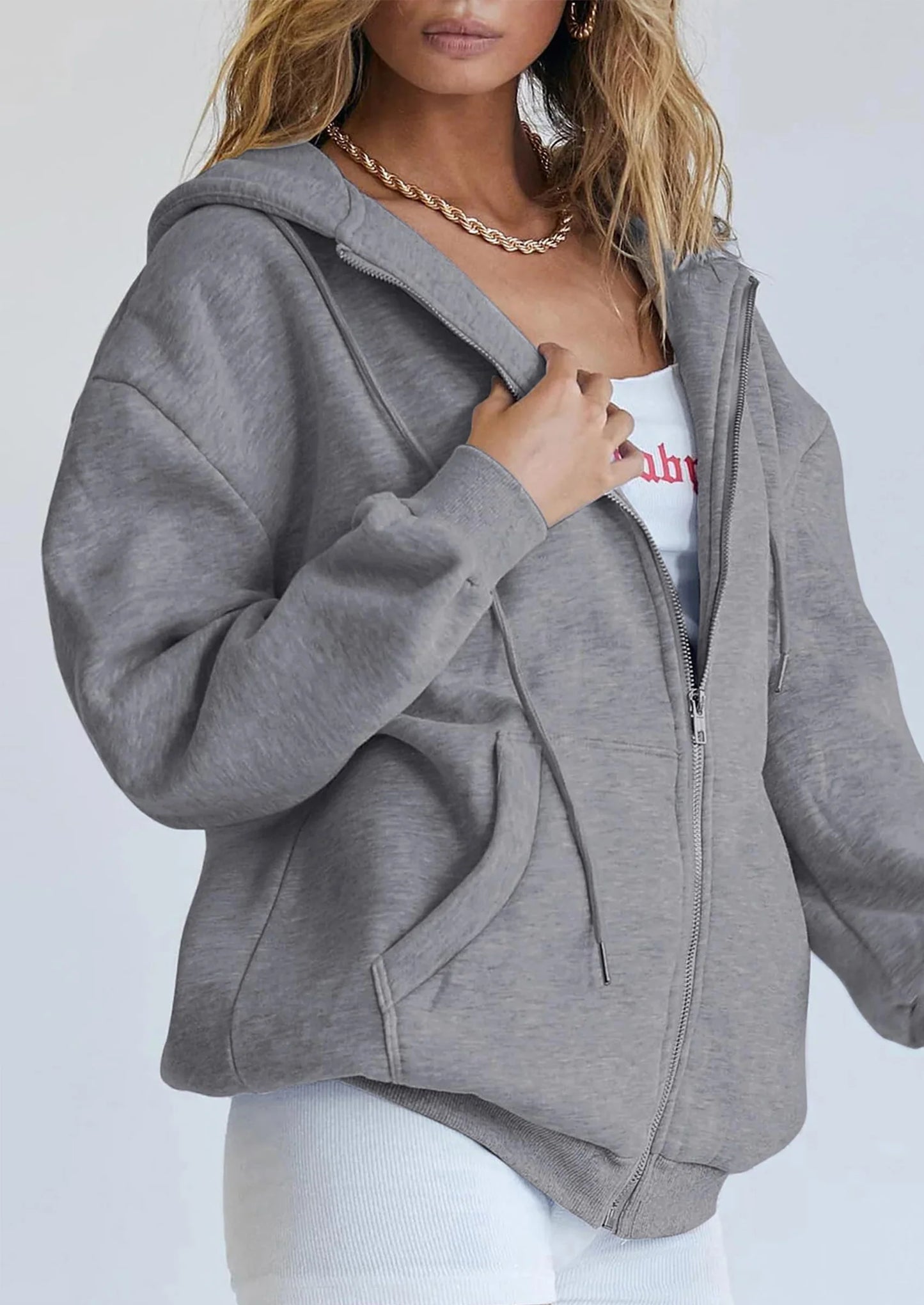 Women's Zip Up Y2K Hoodies Casual Long Sleeve Sweatshirts Fall Spring Track Jackets with Pockets