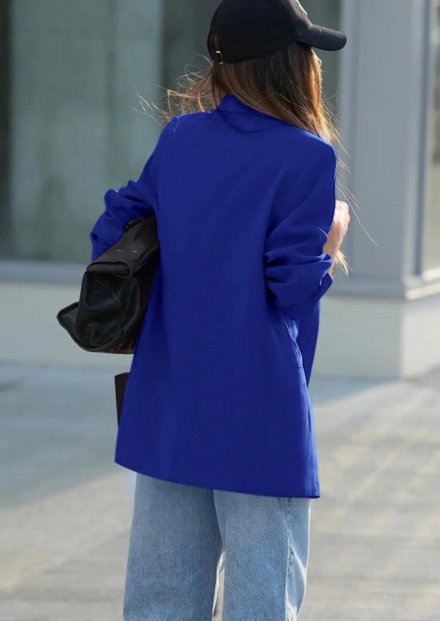 Fall Blazers for Women Business Casual Long Sleeve Lapel Pockets Dressy Suit Jackets Work Office Clothes