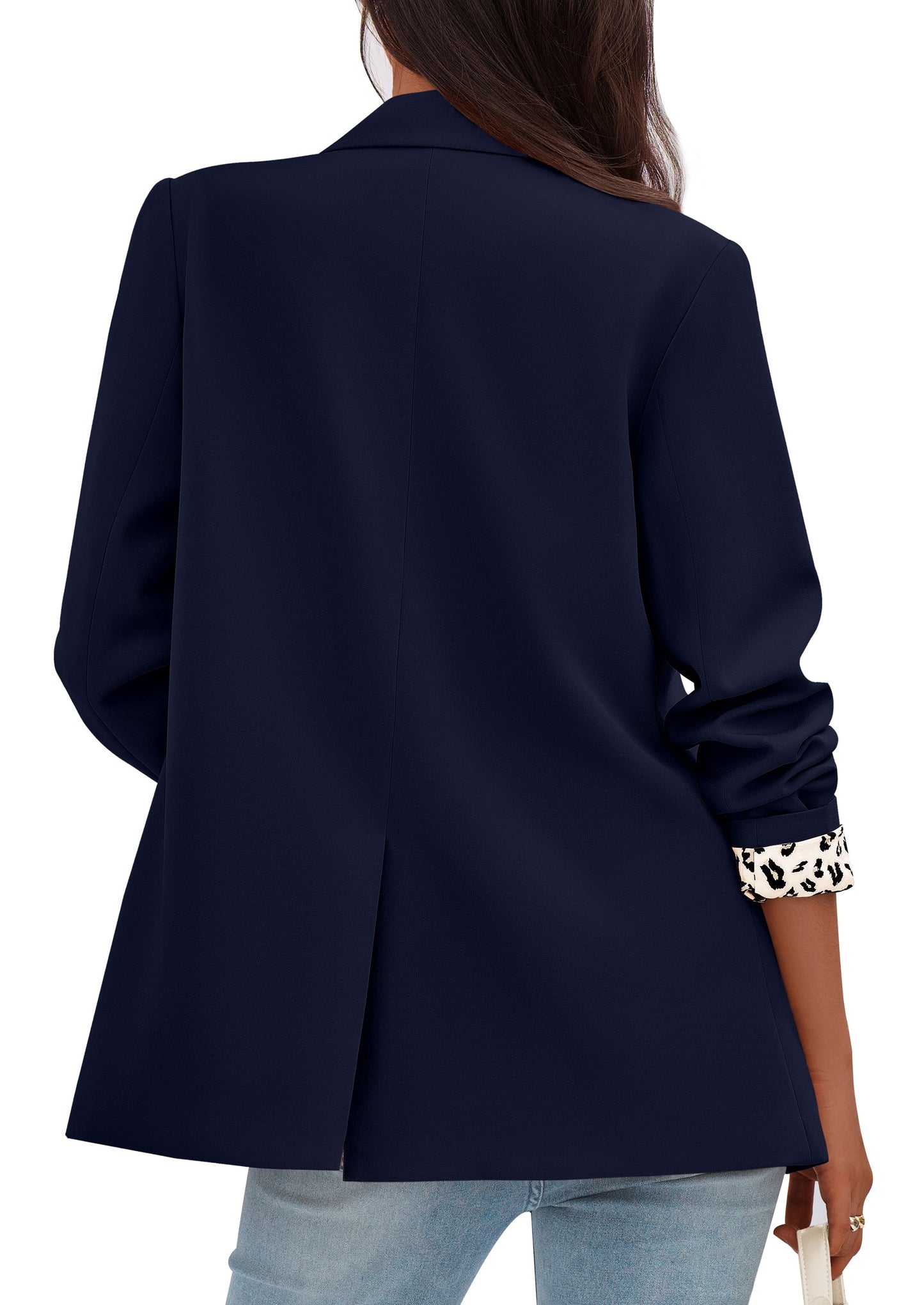 Blazers for Women Fall Work Office Suit Jackets Dressy Open Front Leopard Blazer Business Casual Outfits