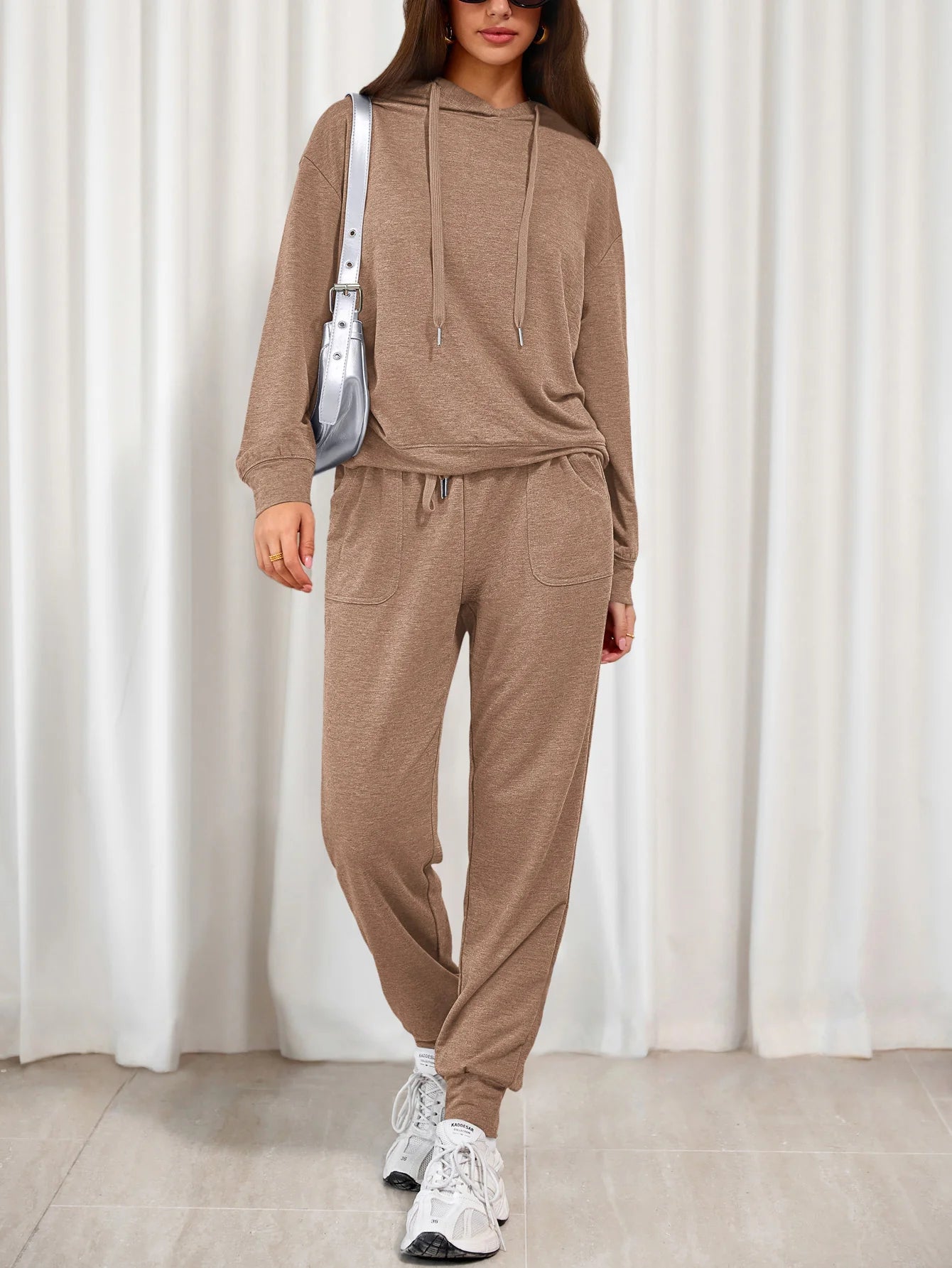 Women's Two Piece Outfits Sweatsuits Lounge Sets Hoodies Sweatshirt Joggers Sweatpants Fall Fashion Clothes