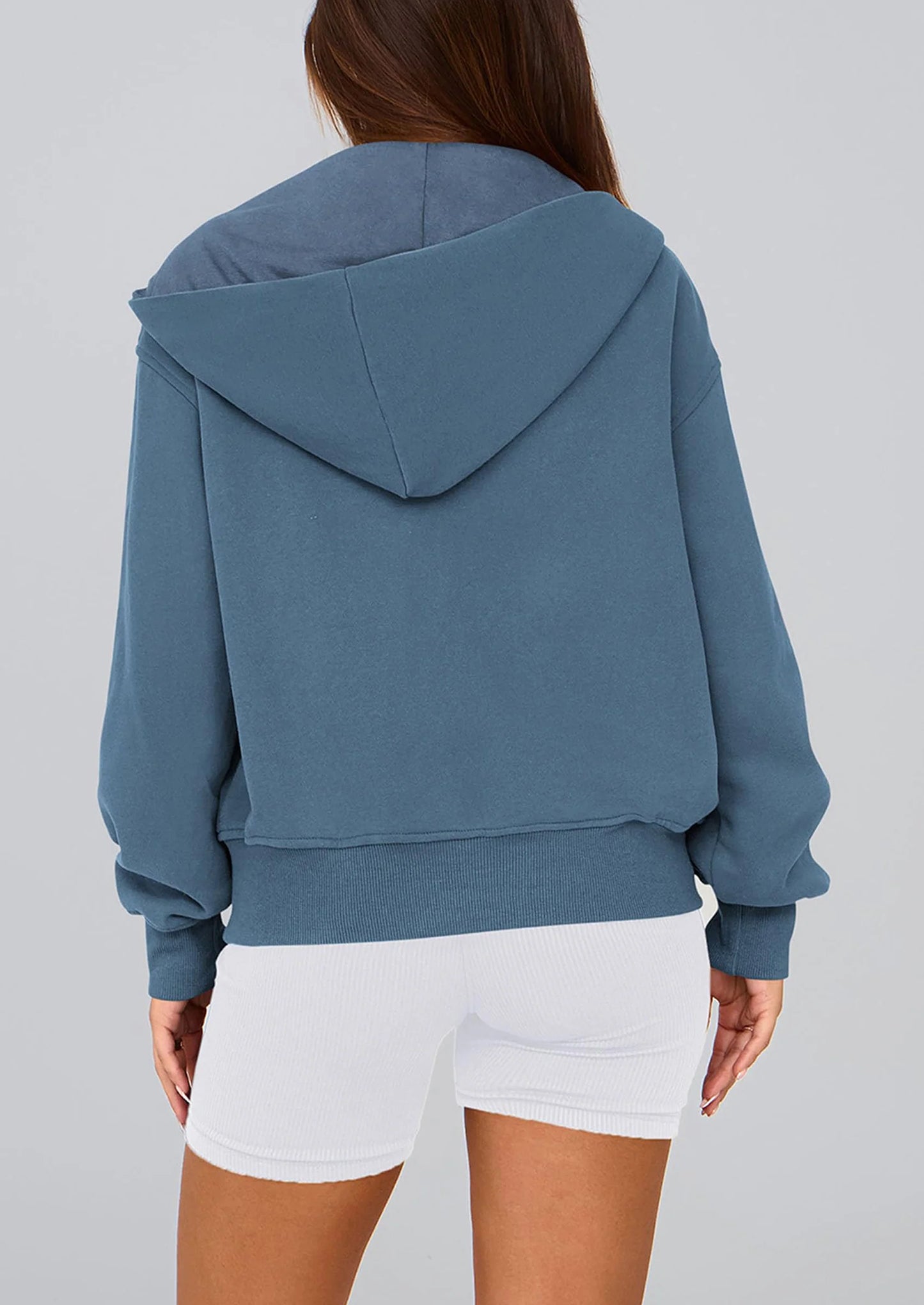 Hoodies For Women Sweatshirt Zip Up Hoodie Fall Fashion Trendy Long Sleeve Jackets Winter Clothing Outfits