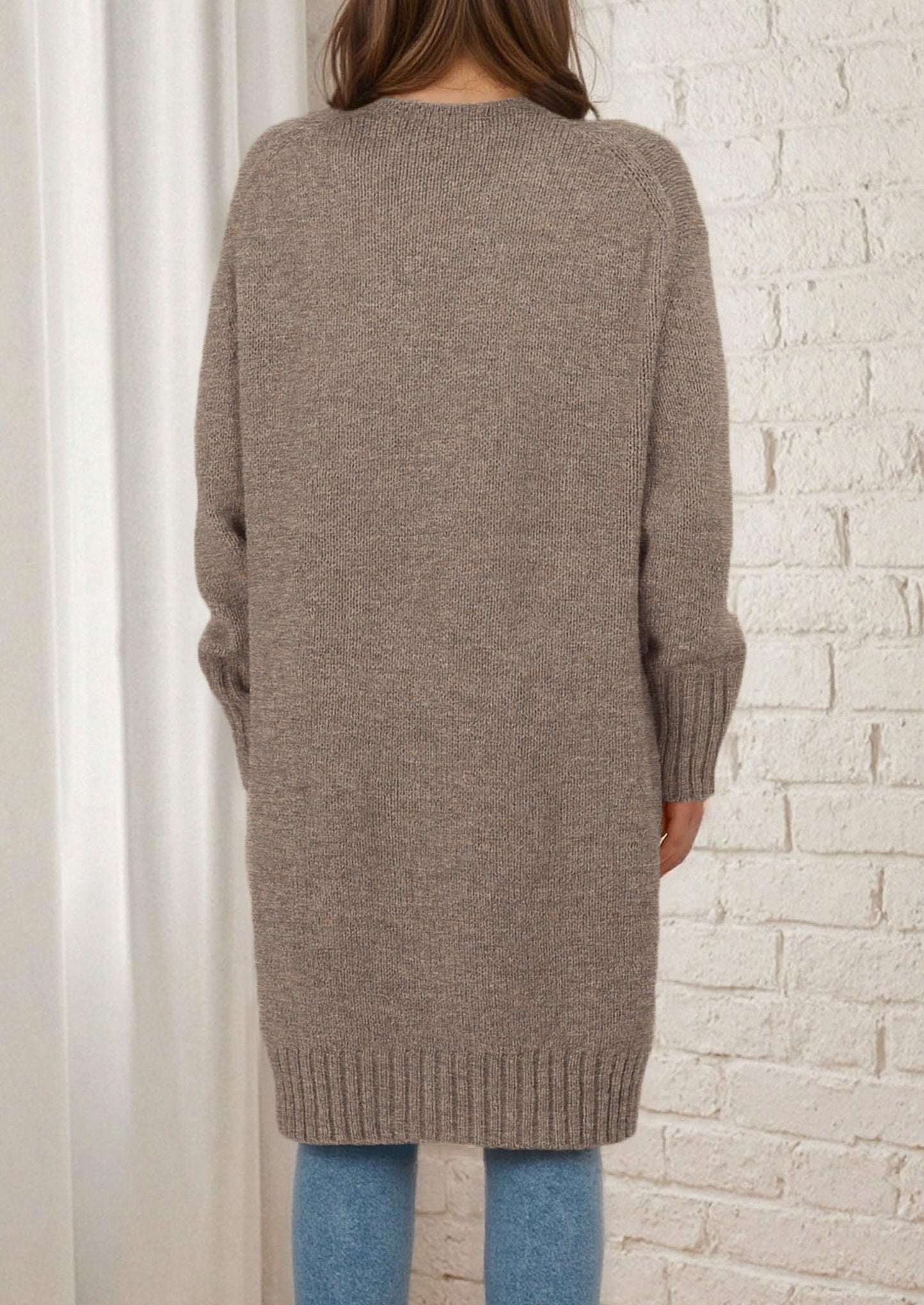 Fall Long Sleeve Cardigan Sweaters for Women Trendy Winter Open Front Loose Knitted Cardigans with Pockets