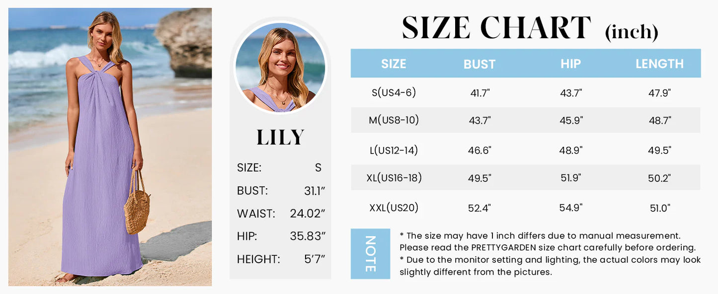 Womens Casual Long Summer Dresses Sleeveless Strappy Loose Flowy Beach Vacation Maxi Dress with Pockets