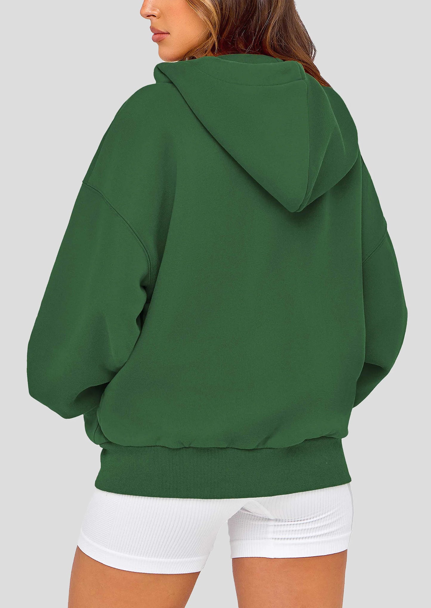 Women's Fall Oversized Hoodies Sweatshirt Long Sleeve Zip Up Pockets Loose Fit Y2K Winter Jackets Coat