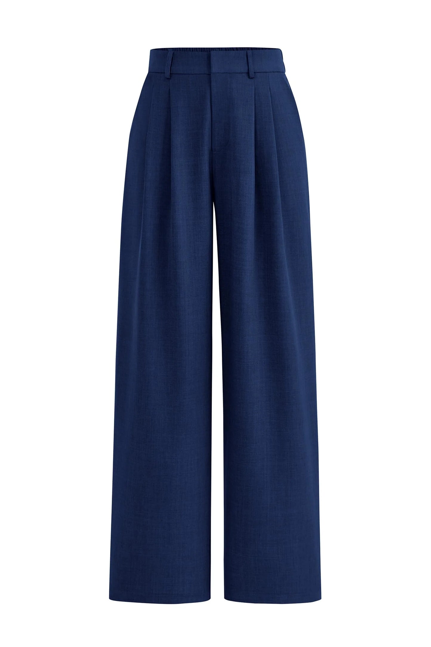 Women's Summer Elastic High Waisted Work Pants Straight Leg Dressy Business Casual Trousers Slacks Pockets