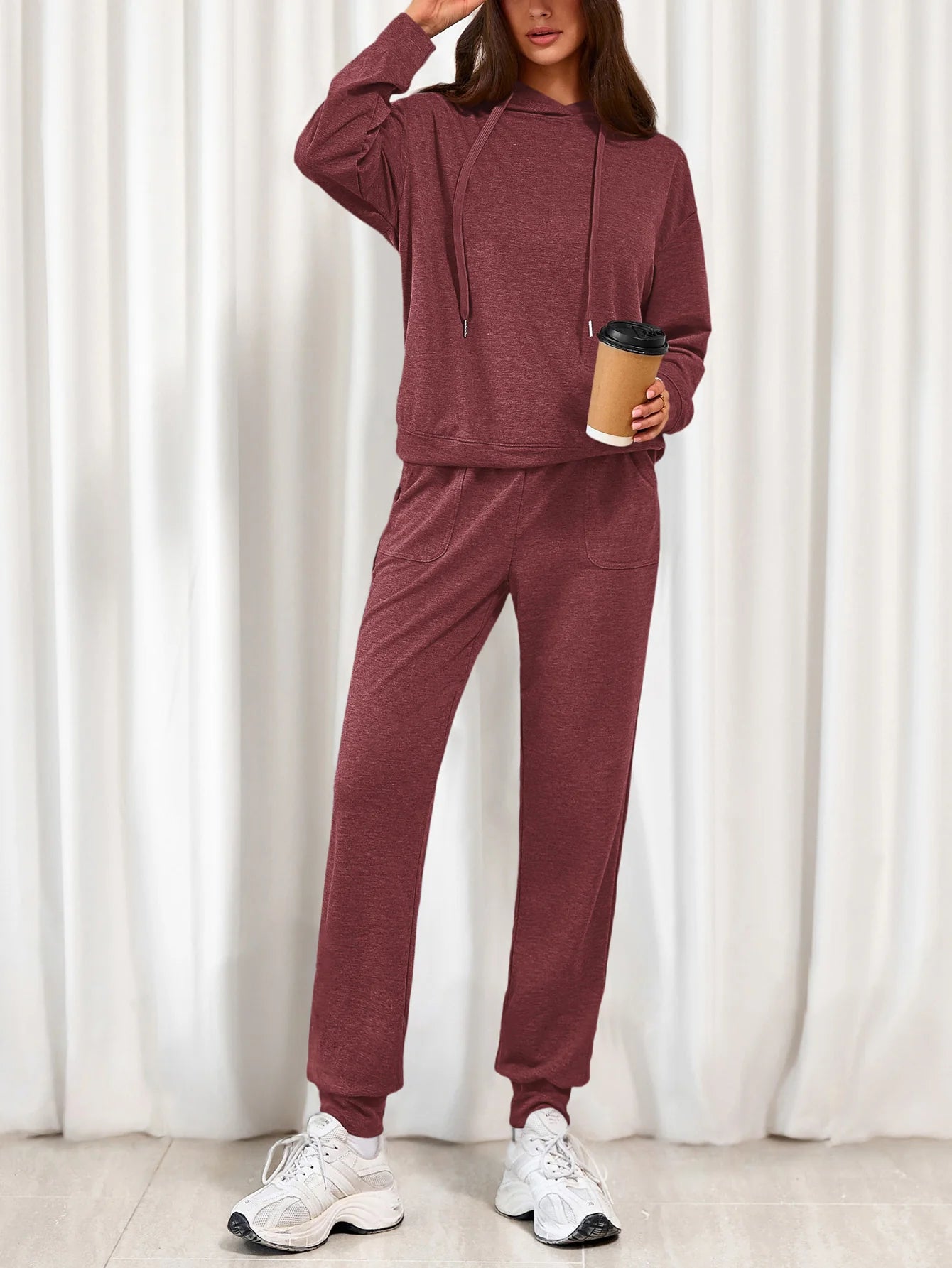 Women's Two Piece Outfits Sweatsuits Lounge Sets Hoodies Sweatshirt Joggers Sweatpants Fall Fashion Clothes