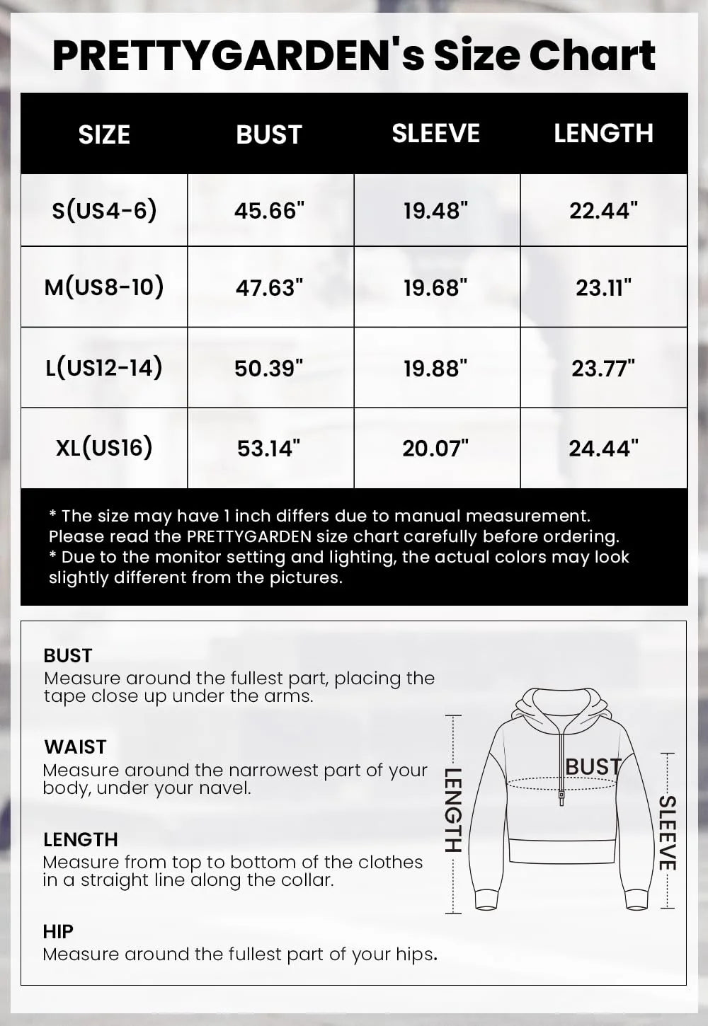 Women's Hooded Sweatshirts Long Sleeve Half Zip Cropped Hoodie Pullover Winter Fashion Clothes