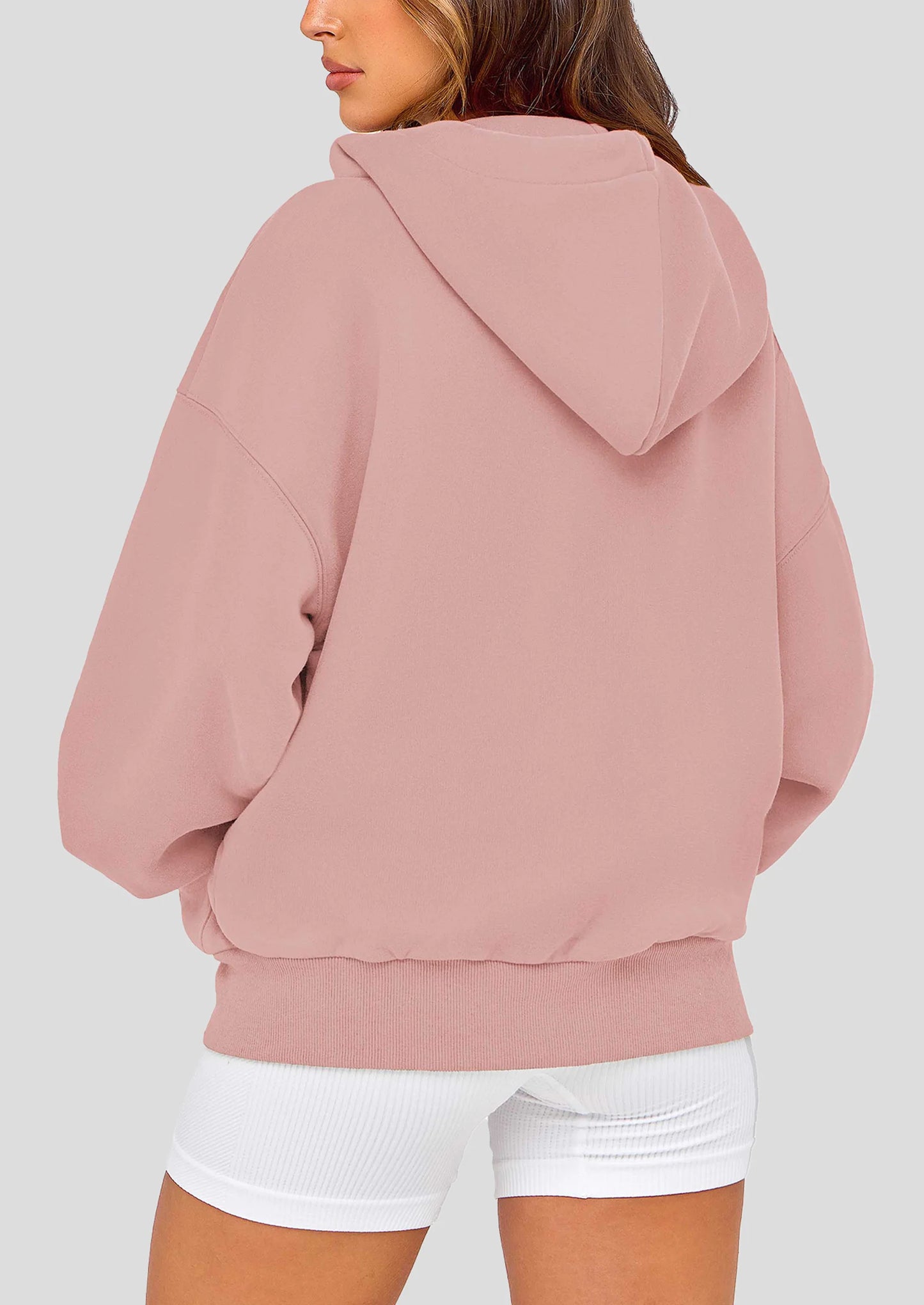 Women's Fall Oversized Hoodies Sweatshirt Long Sleeve Zip Up Pockets Loose Fit Y2K Winter Jackets Coat