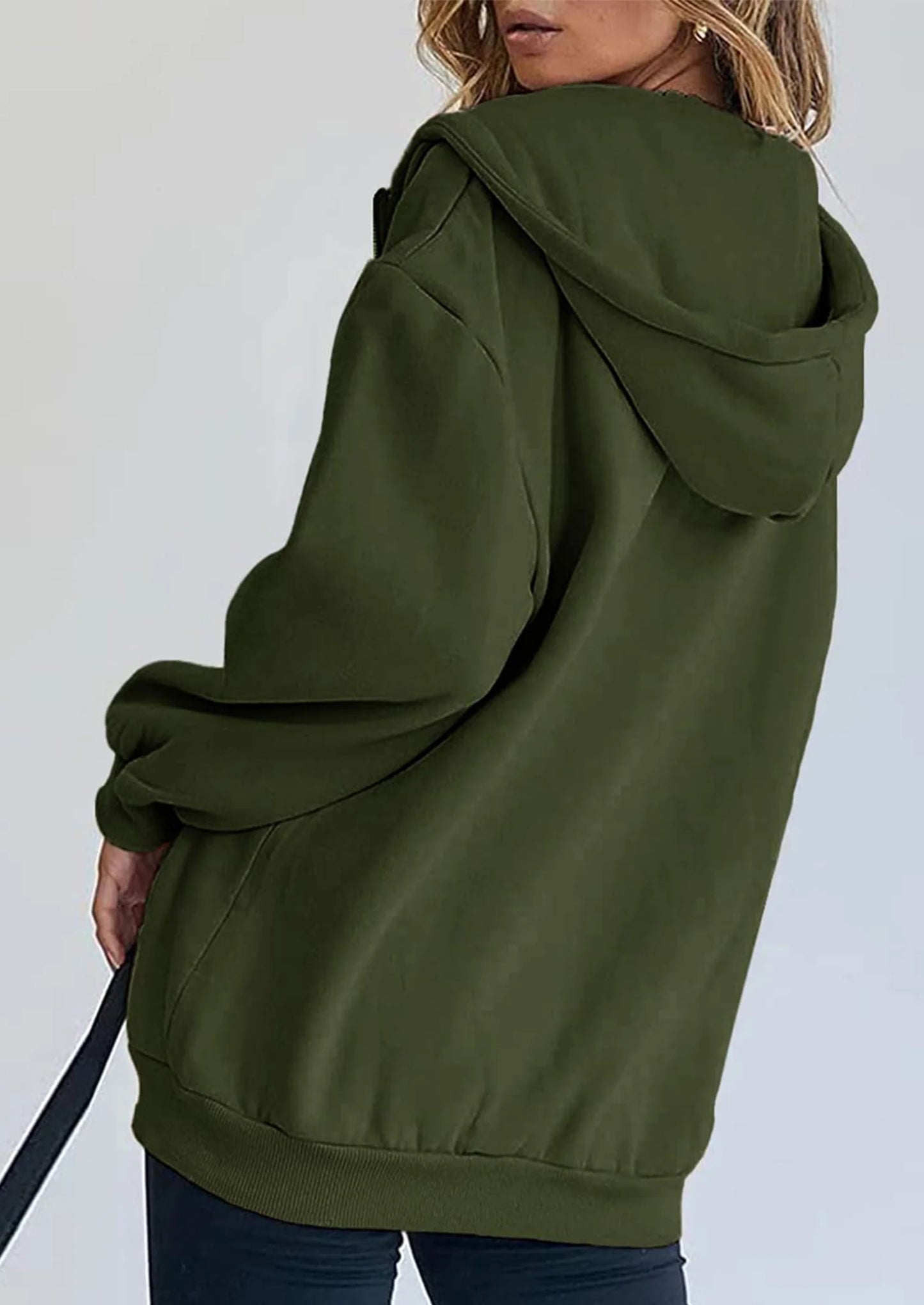 Women's Zip Up Y2K Hoodies Casual Long Sleeve Sweatshirts Fall Spring Track Jackets with Pockets
