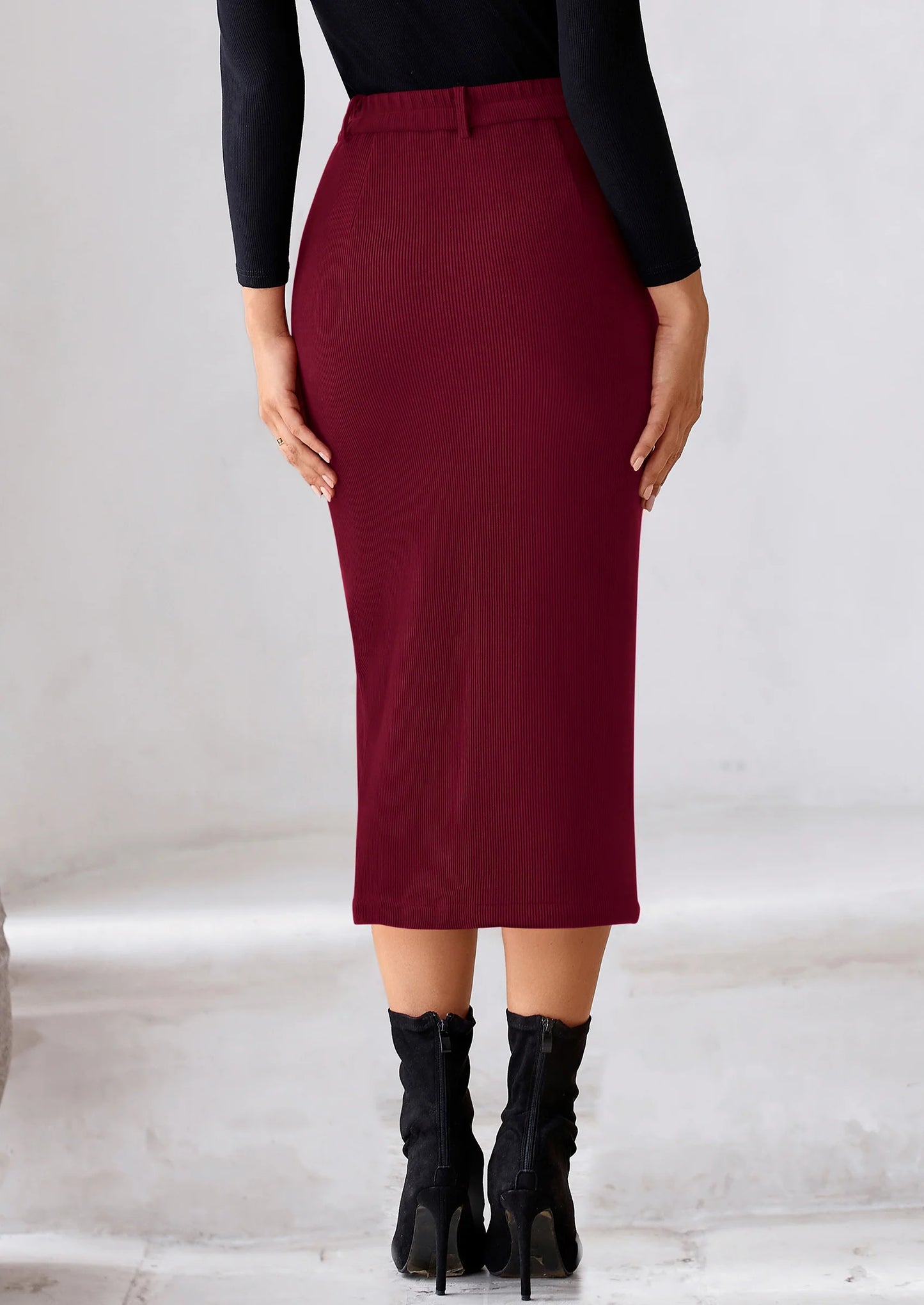 Corduroy Skirt Women Fall Fashion High Waisted Pencil Midi Skirts Business Casual Work Office Winter Outfit