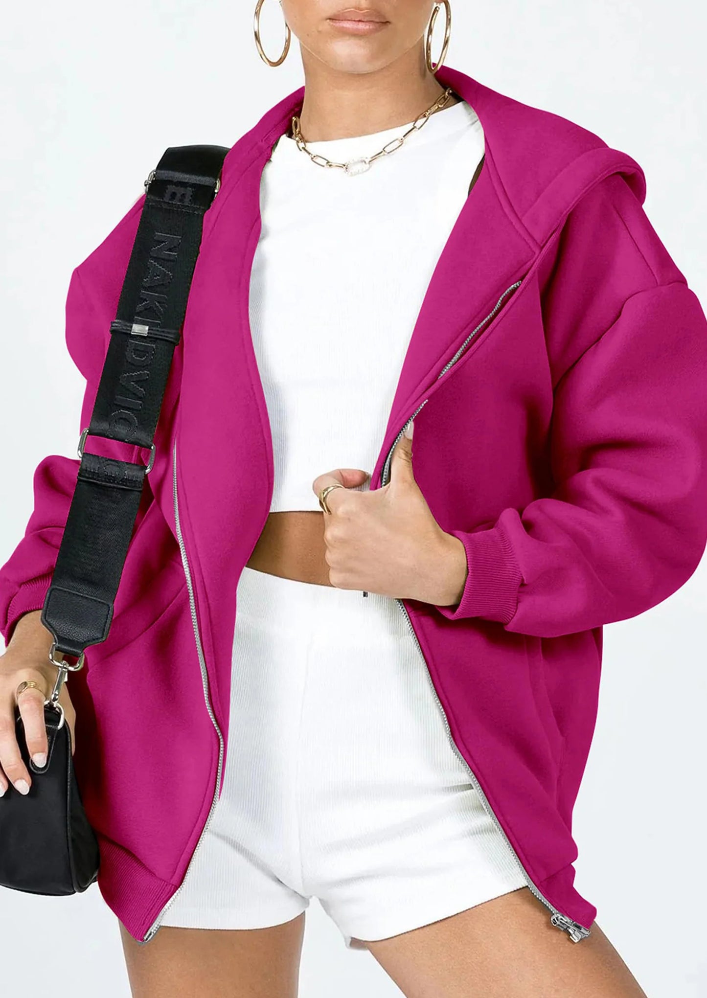 Women's Zip Up Y2K Hoodies Casual Long Sleeve Sweatshirts Fall Spring Track Jackets with Pockets