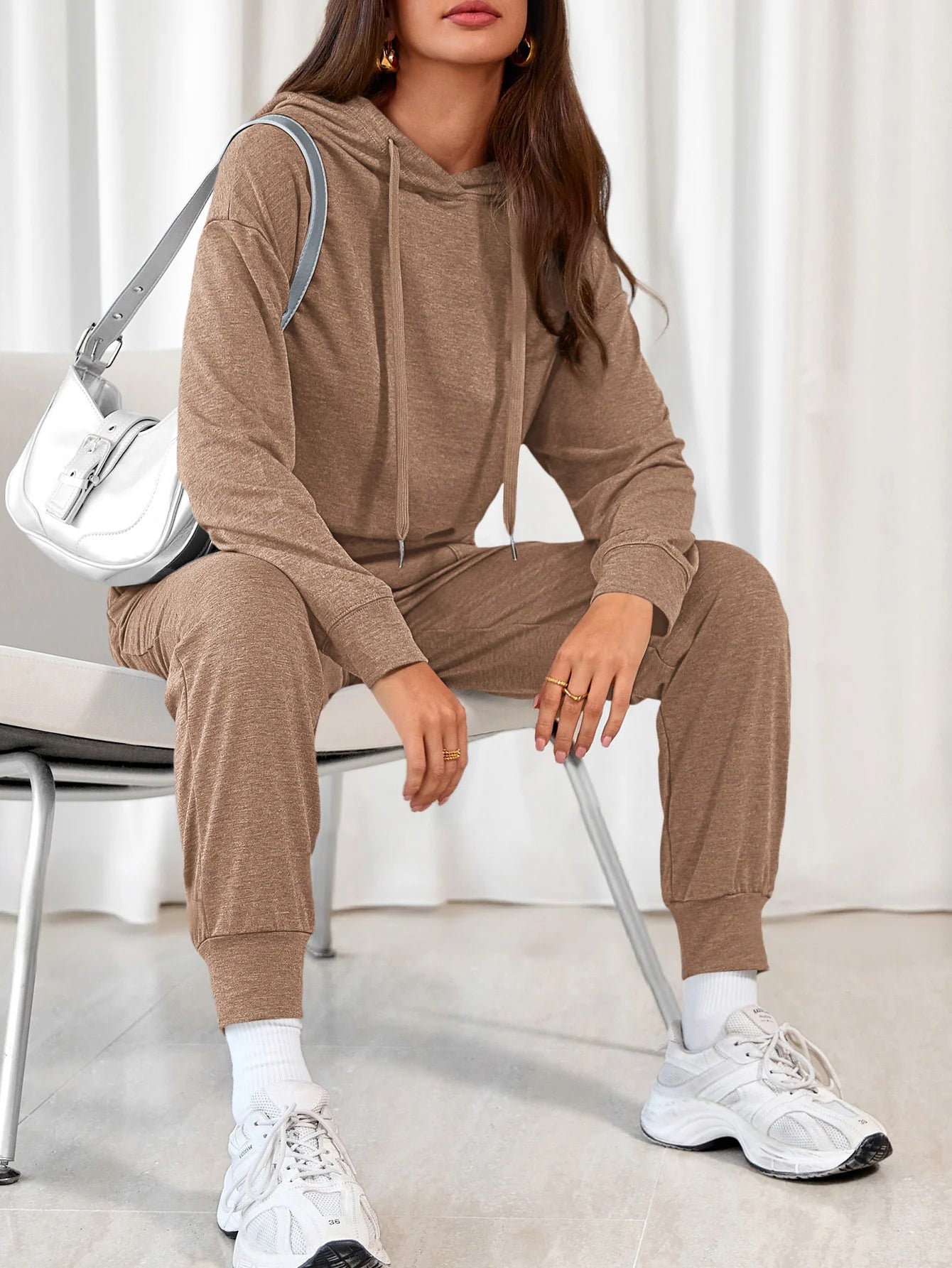 Women's Two Piece Outfits Sweatsuits Lounge Sets Hoodies Sweatshirt Joggers Sweatpants Fall Fashion Clothes