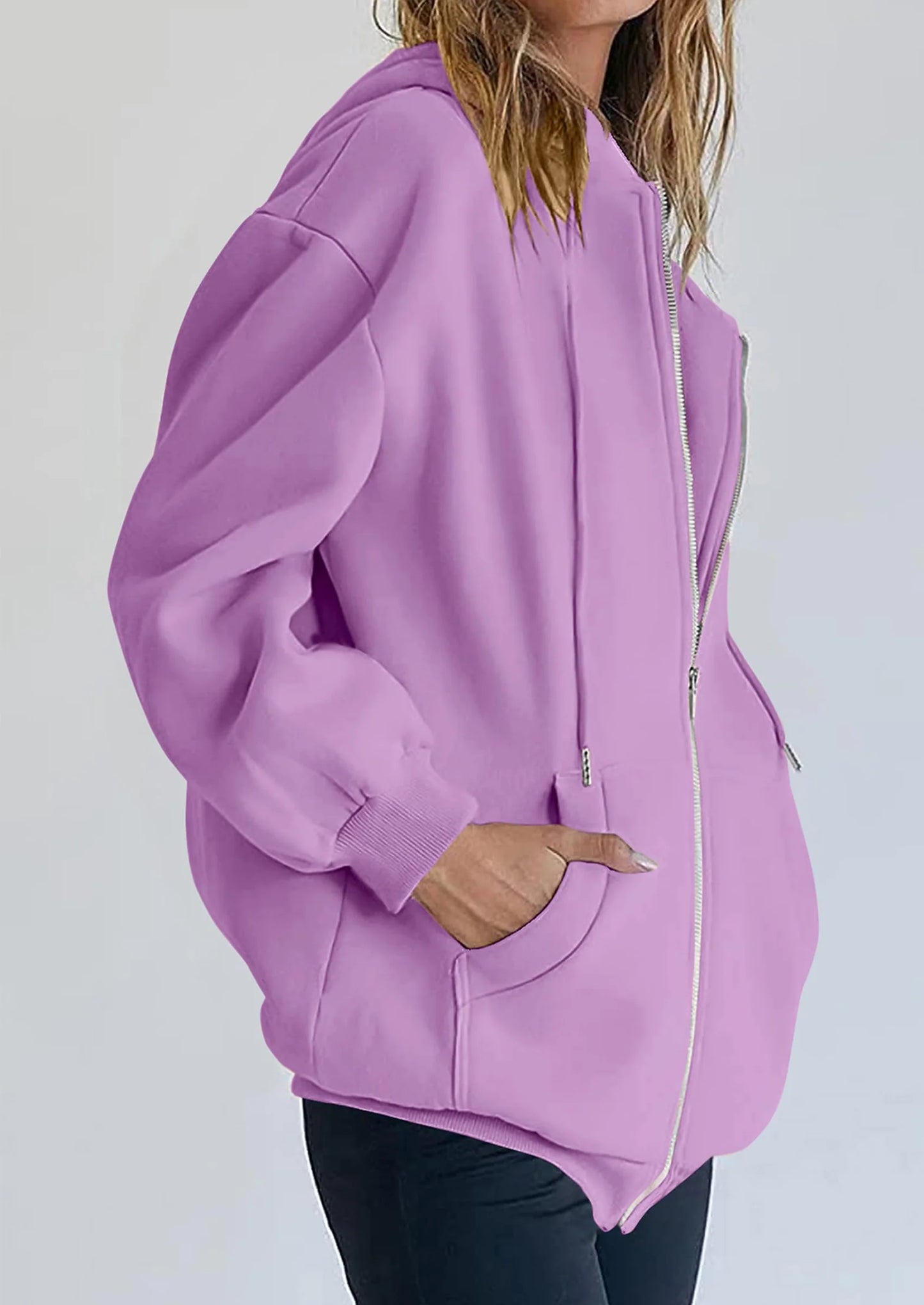 Women's Zip Up Y2K Hoodies Casual Long Sleeve Sweatshirts Fall Spring Track Jackets with Pockets