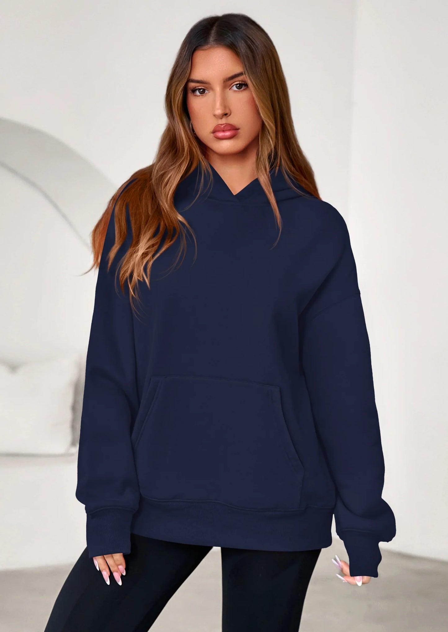 Womens Oversized Hoodies Fleece Hooded Sweatshirts Long Sleeve Pullover Tops Fall Outfits Winter Clothes
