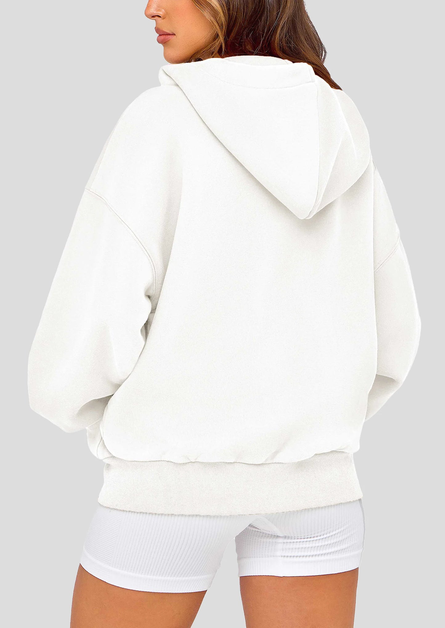Women's Fall Oversized Hoodies Sweatshirt Long Sleeve Zip Up Pockets Loose Fit Y2K Winter Jackets Coat