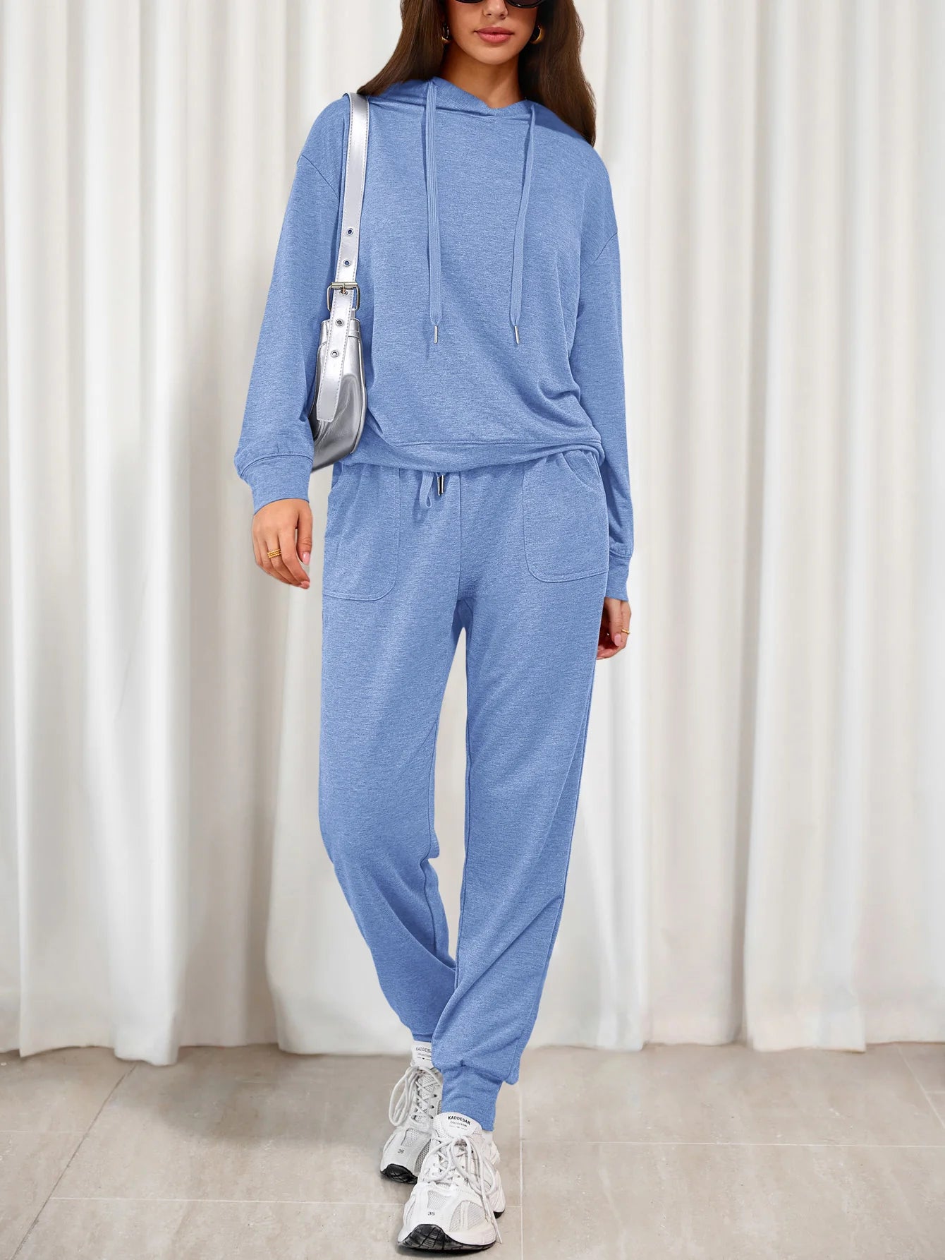 Women's Two Piece Outfits Sweatsuits Lounge Sets Hoodies Sweatshirt Joggers Sweatpants Fall Fashion Clothes