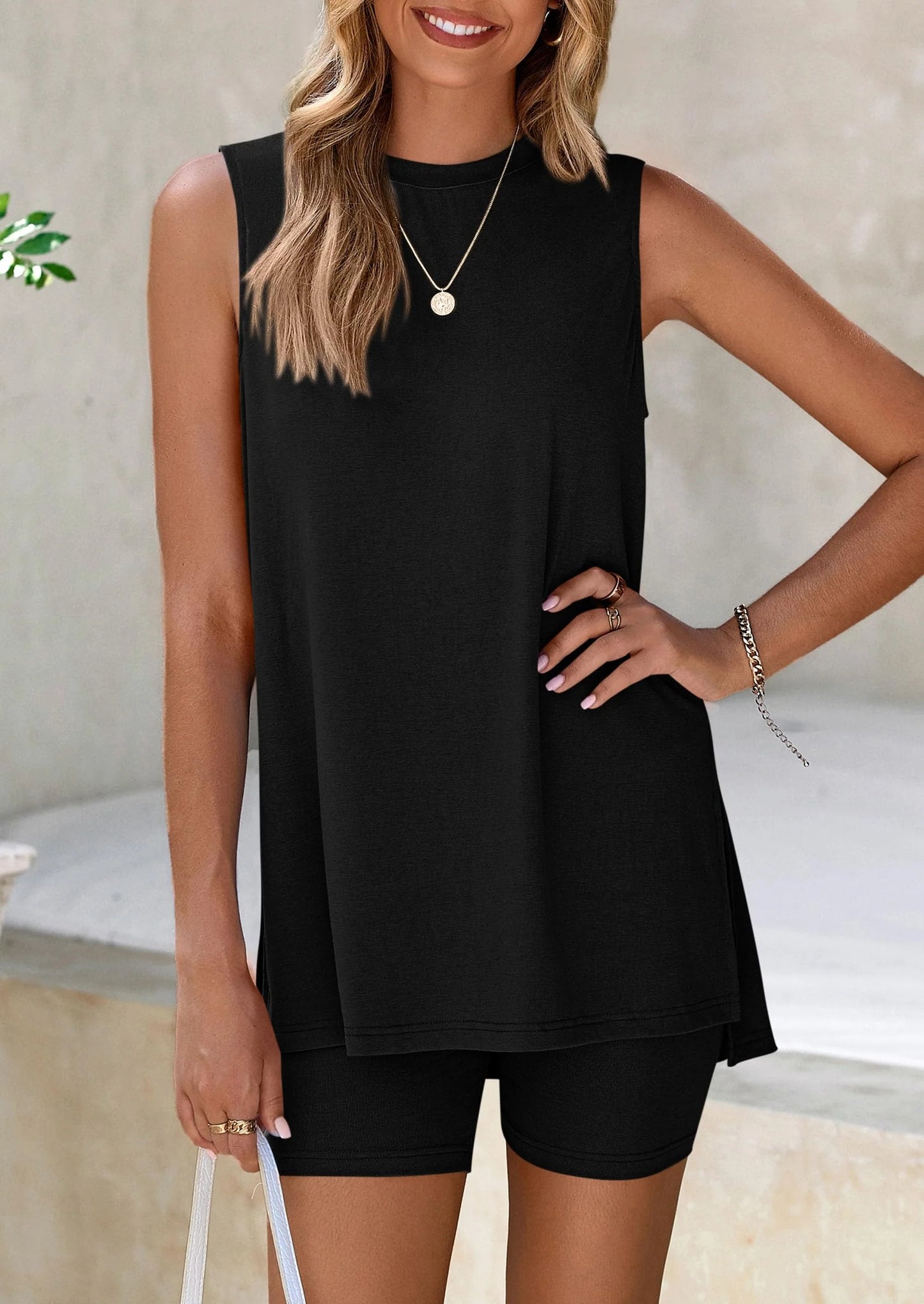 2 Piece Sets for Women Summer Matching Lounge Shorts Set Resort Airport Travel Loungewear Outfits Clothing