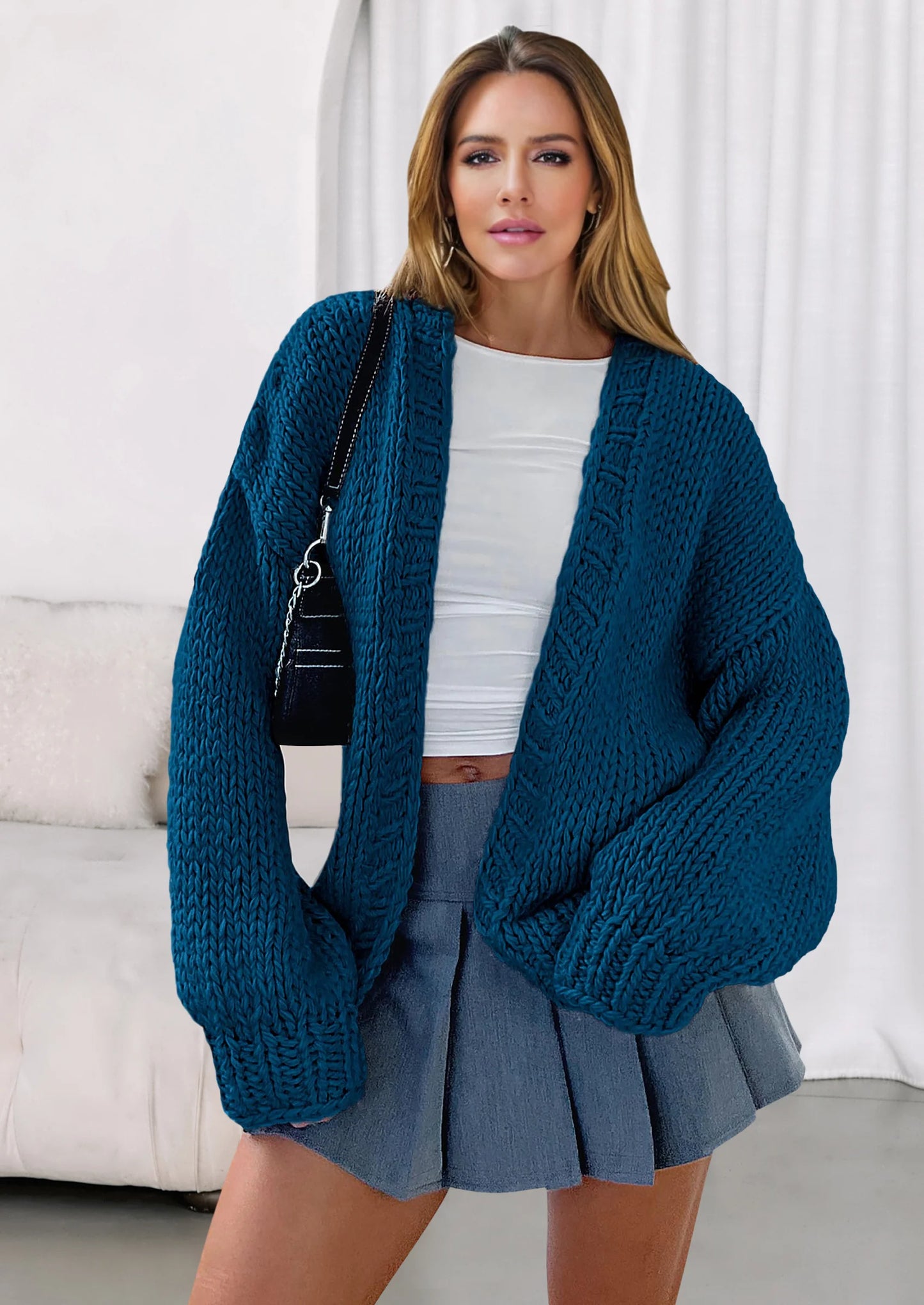 Cardigan Sweaters for Women Trendy Fall Fashion Long Sleeve Chunky Knit Cardigans Winter Clothing Outfits