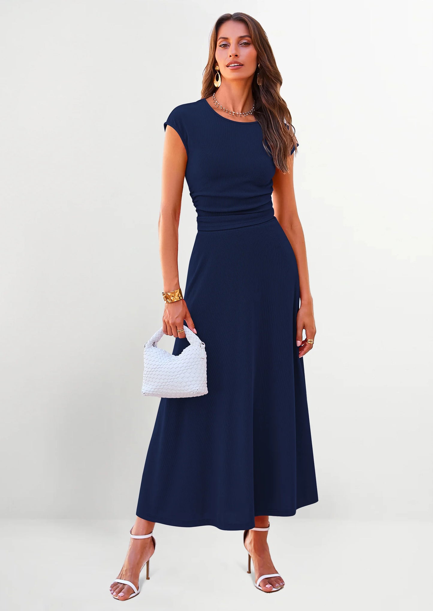Summer Two Piece Skirt Set for Women Dressy Casual Knit Matching Travel Spring Vacation Lounge Outfits