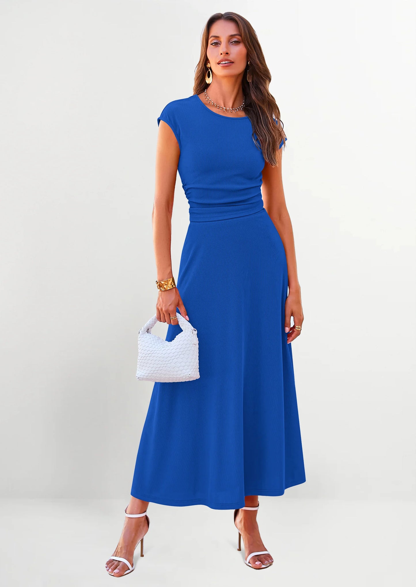 Summer Two Piece Skirt Set for Women Dressy Casual Knit Matching Travel Spring Vacation Lounge Outfits
