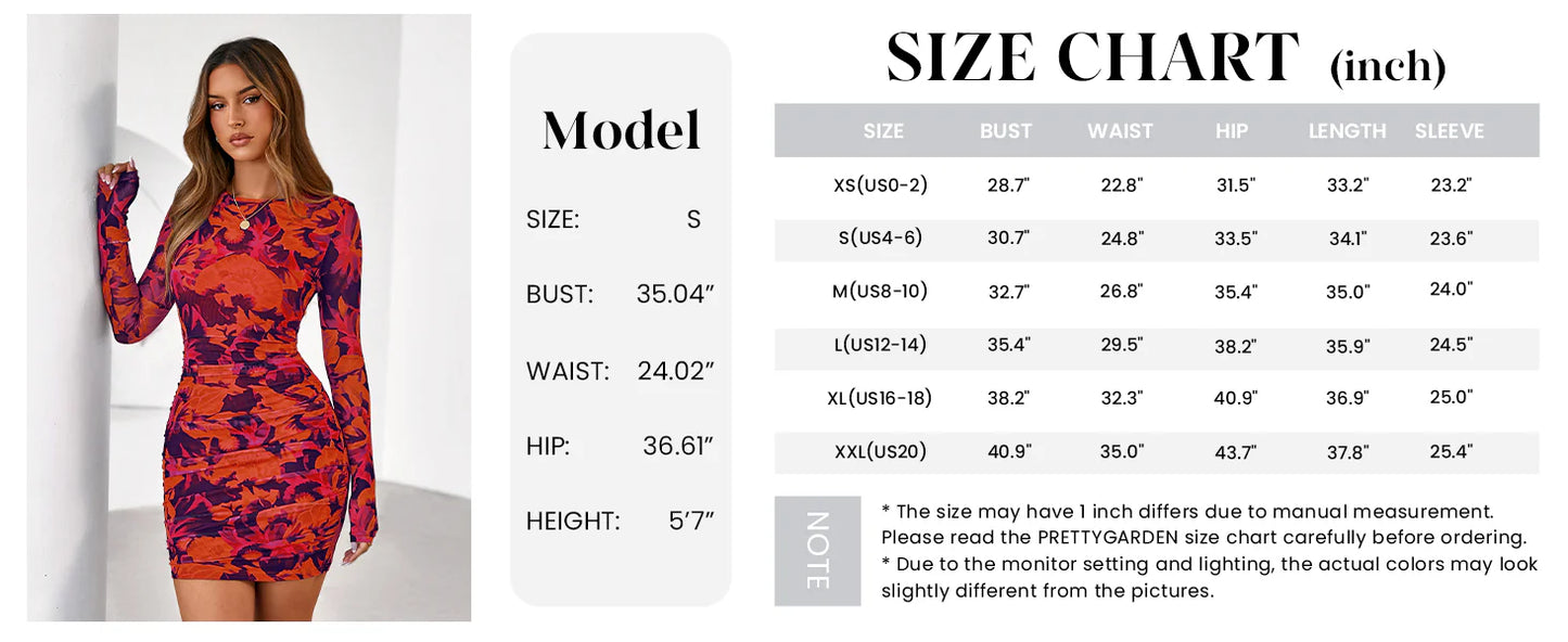 Women's Mini Dress Fall Trendy Tie Dye Print Long Sleeve Club Party Homecoming Casual Bodycon Dresses
