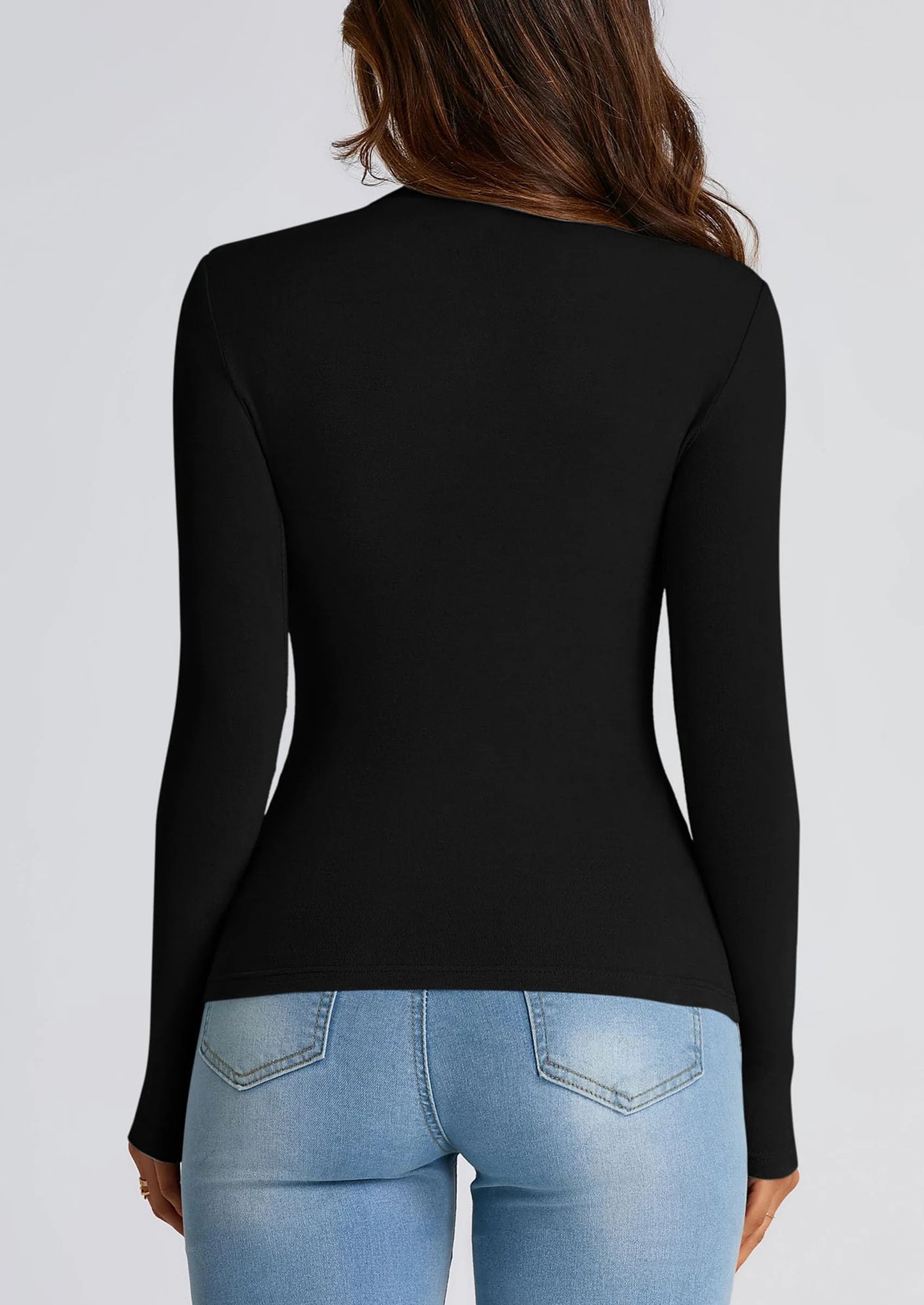 Womens Fall Y2K Going Out Crop Tops Long Sleeve Mock Neck Ruched Slim Fitted Basic Trendy Casual T Shirts Blouse