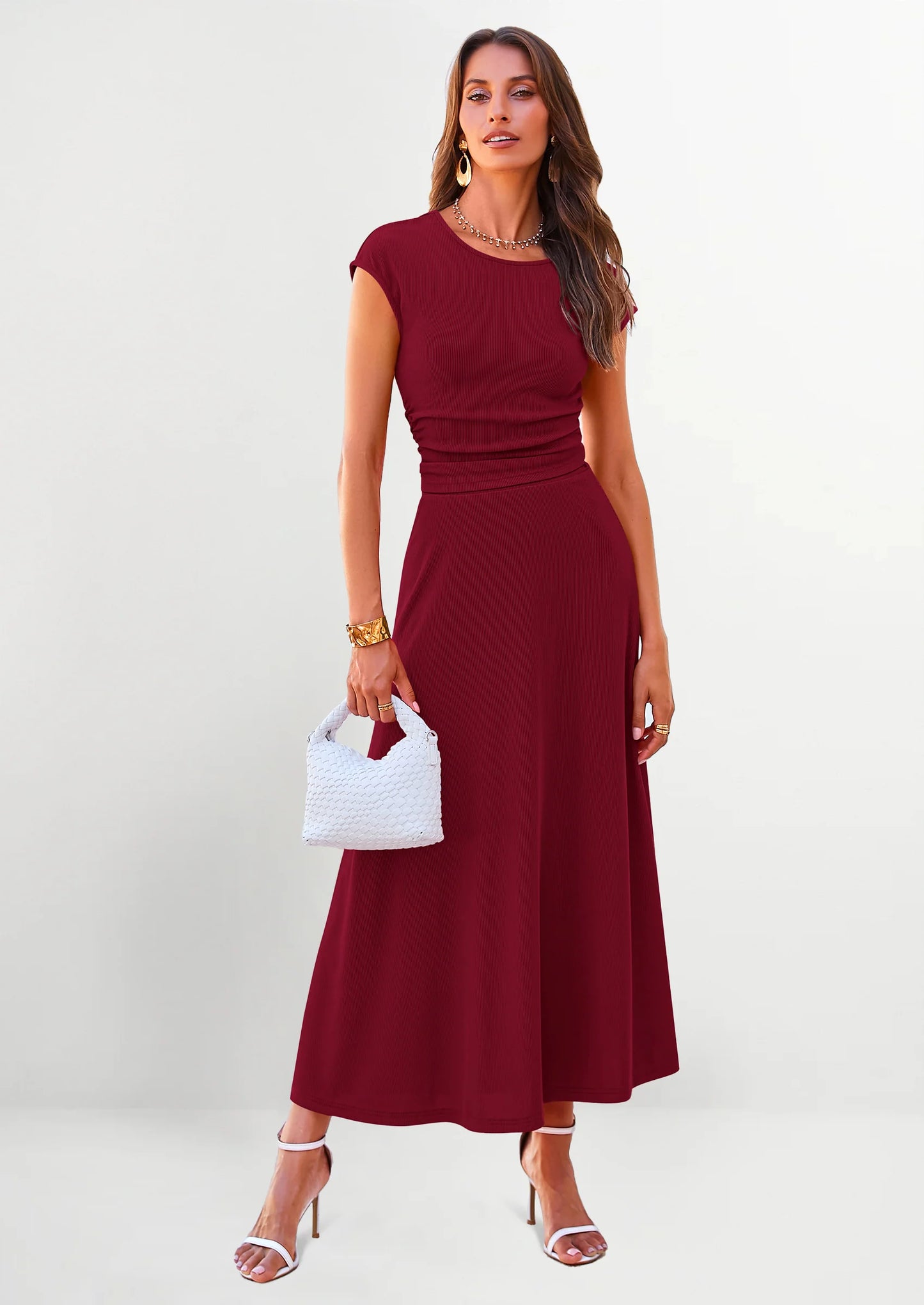 Summer Two Piece Skirt Set for Women Dressy Casual Knit Matching Travel Spring Vacation Lounge Outfits