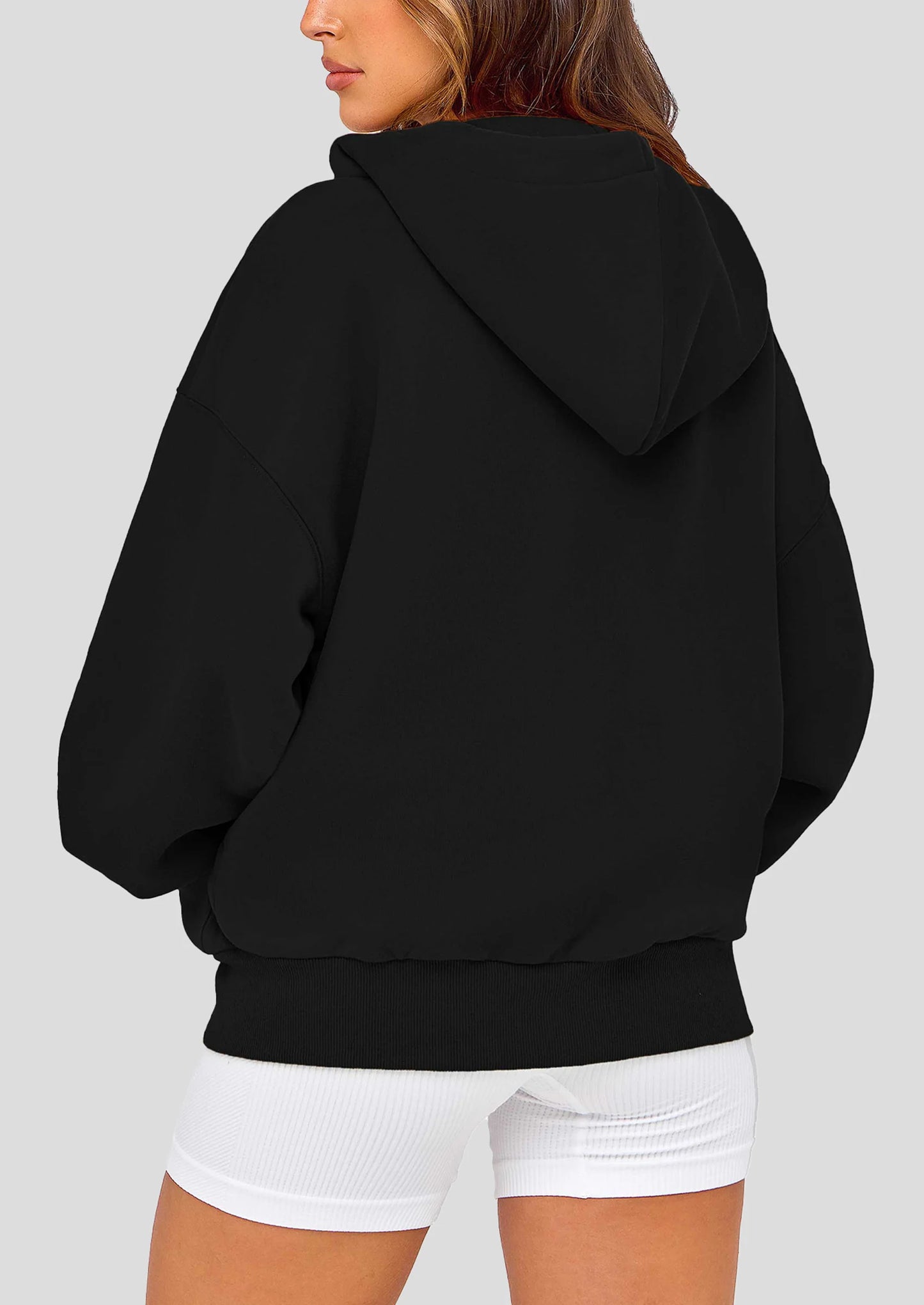 Women's Fall Oversized Hoodies Sweatshirt Long Sleeve Zip Up Pockets Loose Fit Y2K Winter Jackets Coat