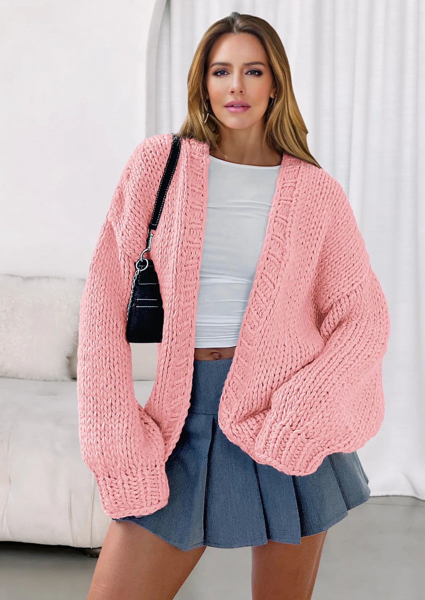 Cardigan Sweaters for Women Trendy Fall Fashion Long Sleeve Chunky Knit Cardigans Winter Clothing Outfits
