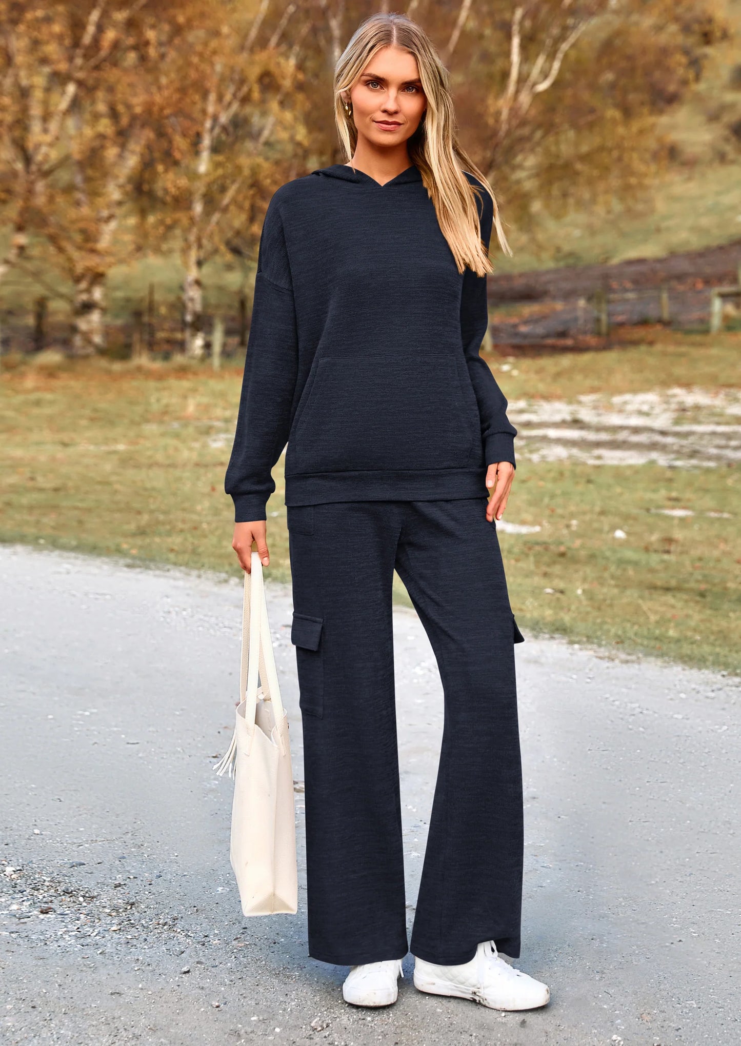 2 Piece Sets For Women Fall Sweatsuits Outfits Lounge Matching Hoodie Set Travel Track Suits Winter Clothes