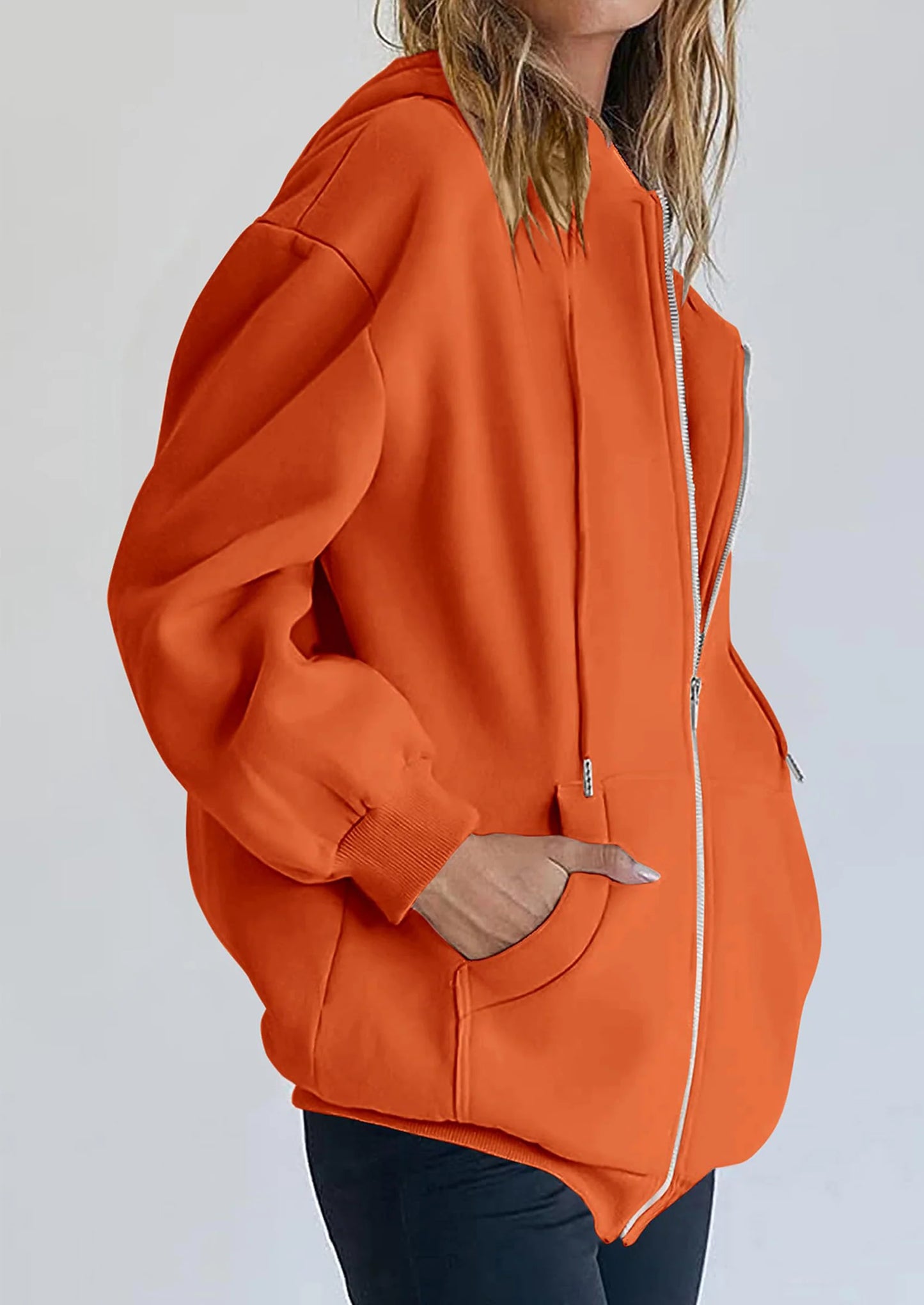 Women's Zip Up Y2K Hoodies Casual Long Sleeve Sweatshirts Fall Spring Track Jackets with Pockets
