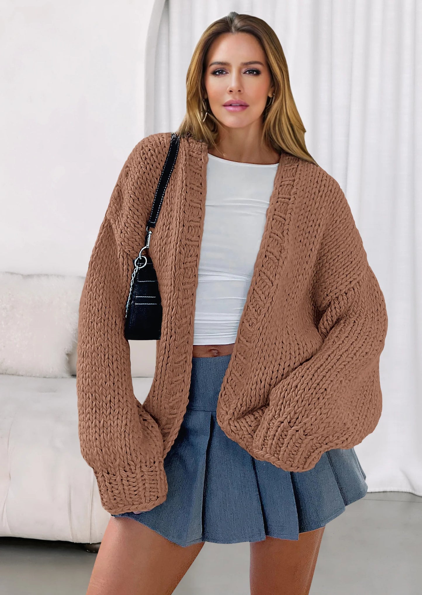 Cardigan Sweaters for Women Trendy Fall Fashion Long Sleeve Chunky Knit Cardigans Winter Clothing Outfits