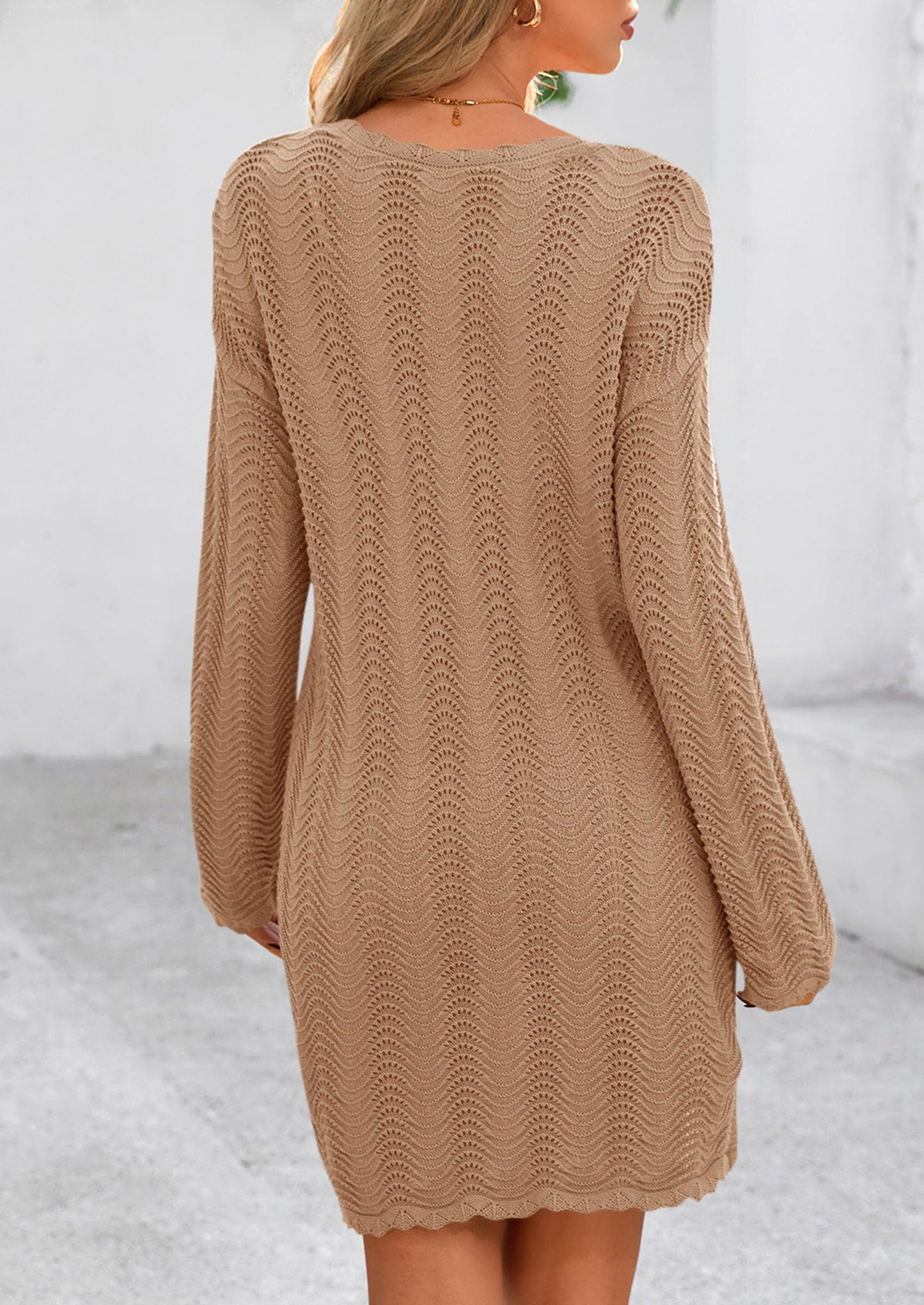 Women's Swimsuit Cover Up Summer Bathing Suit Swimwear Crochet Knit Dress Fashion Beach Vacation Clothes