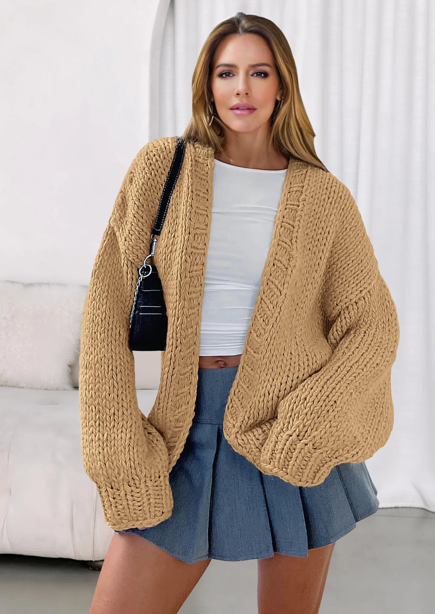 Cardigan Sweaters for Women Trendy Fall Fashion Long Sleeve Chunky Knit Cardigans Winter Clothing Outfits