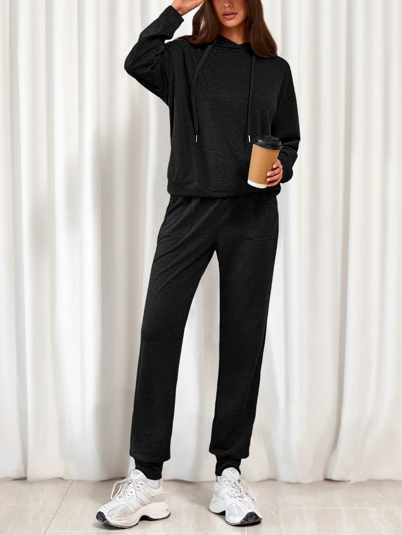 Women's Two Piece Outfits Sweatsuits Lounge Sets Hoodies Sweatshirt Joggers Sweatpants Fall Fashion Clothes