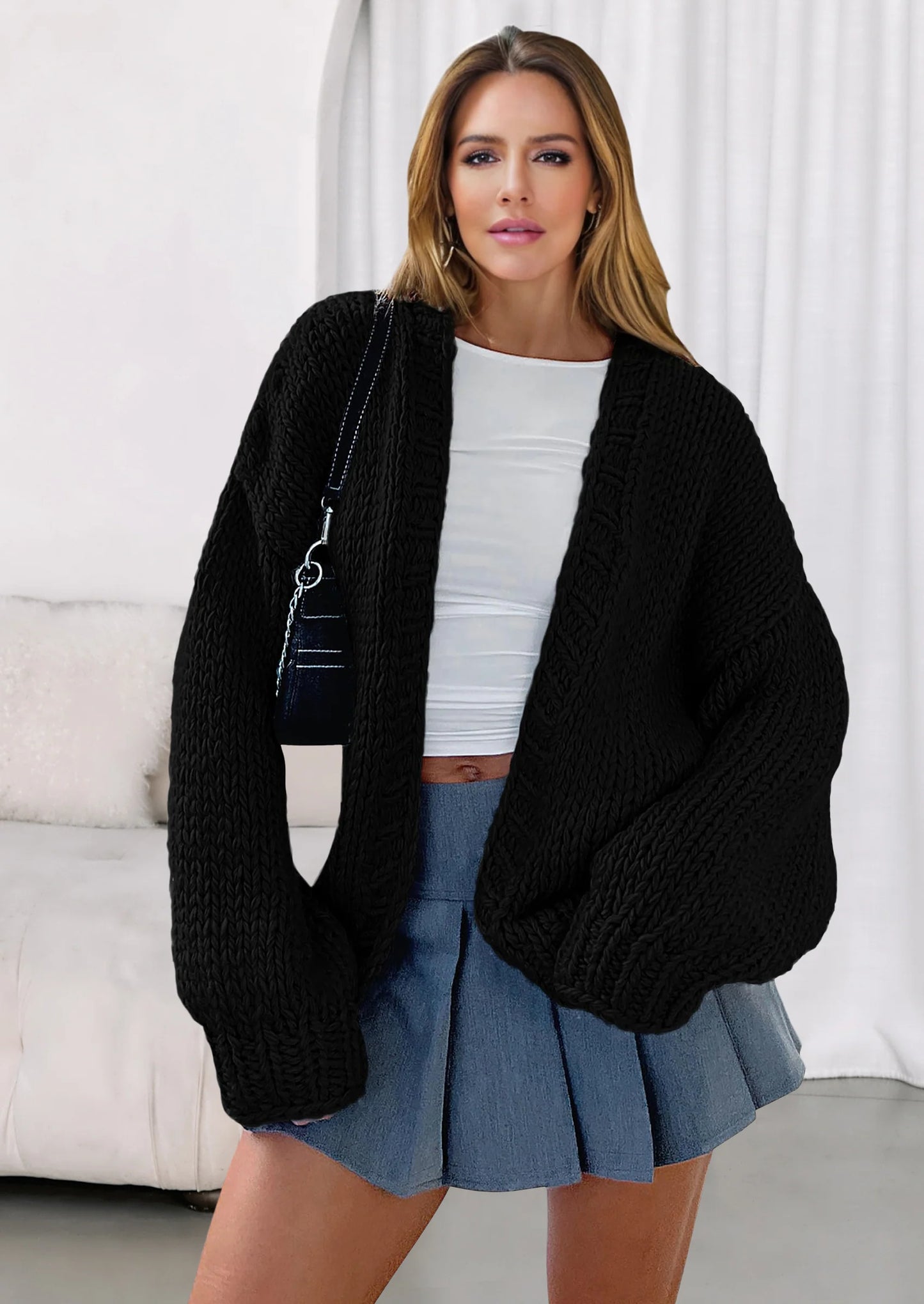 Cardigan Sweaters for Women Trendy Fall Fashion Long Sleeve Chunky Knit Cardigans Winter Clothing Outfits