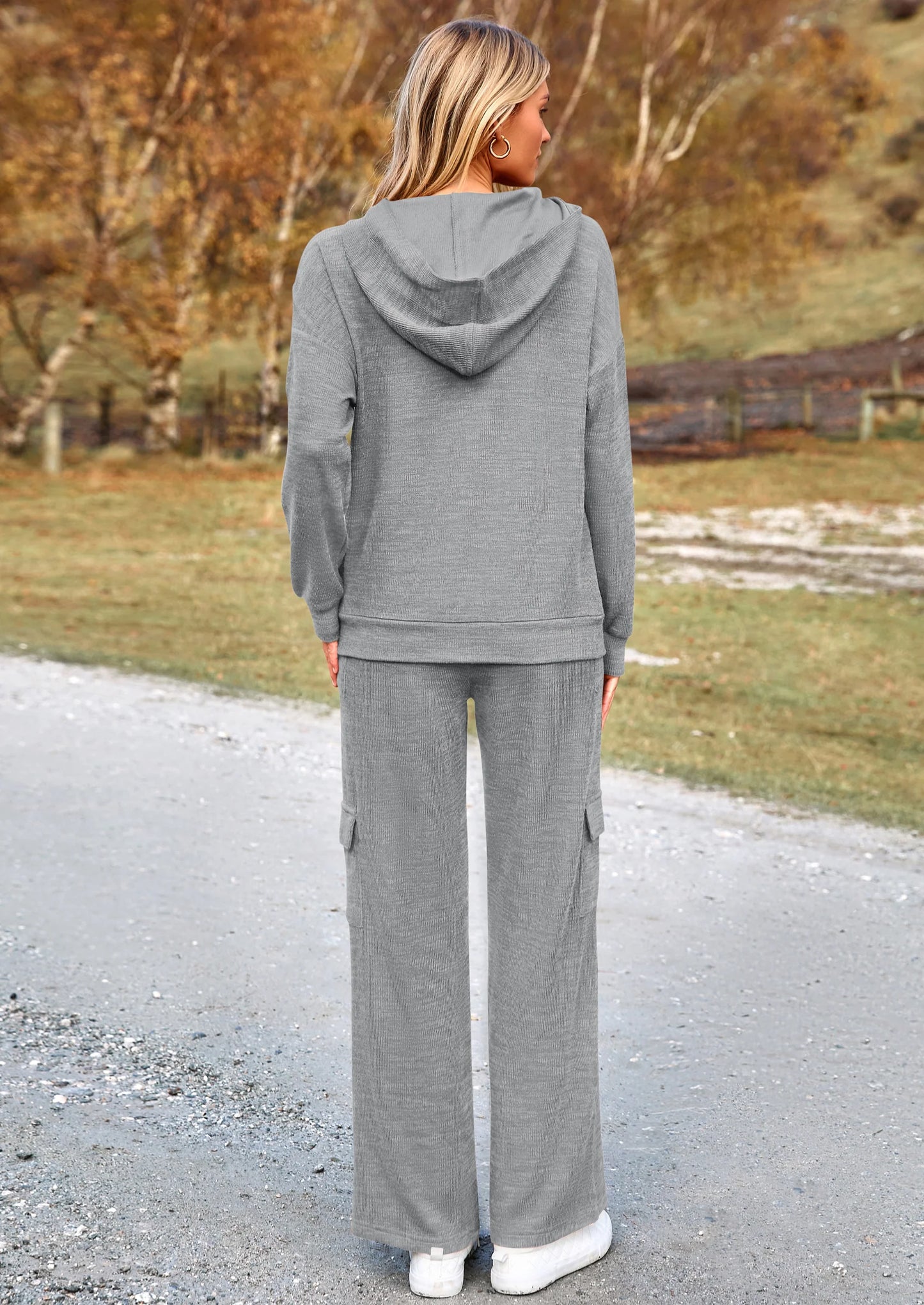 2 Piece Sets For Women Fall Sweatsuits Outfits Lounge Matching Hoodie Set Travel Track Suits Winter Clothes